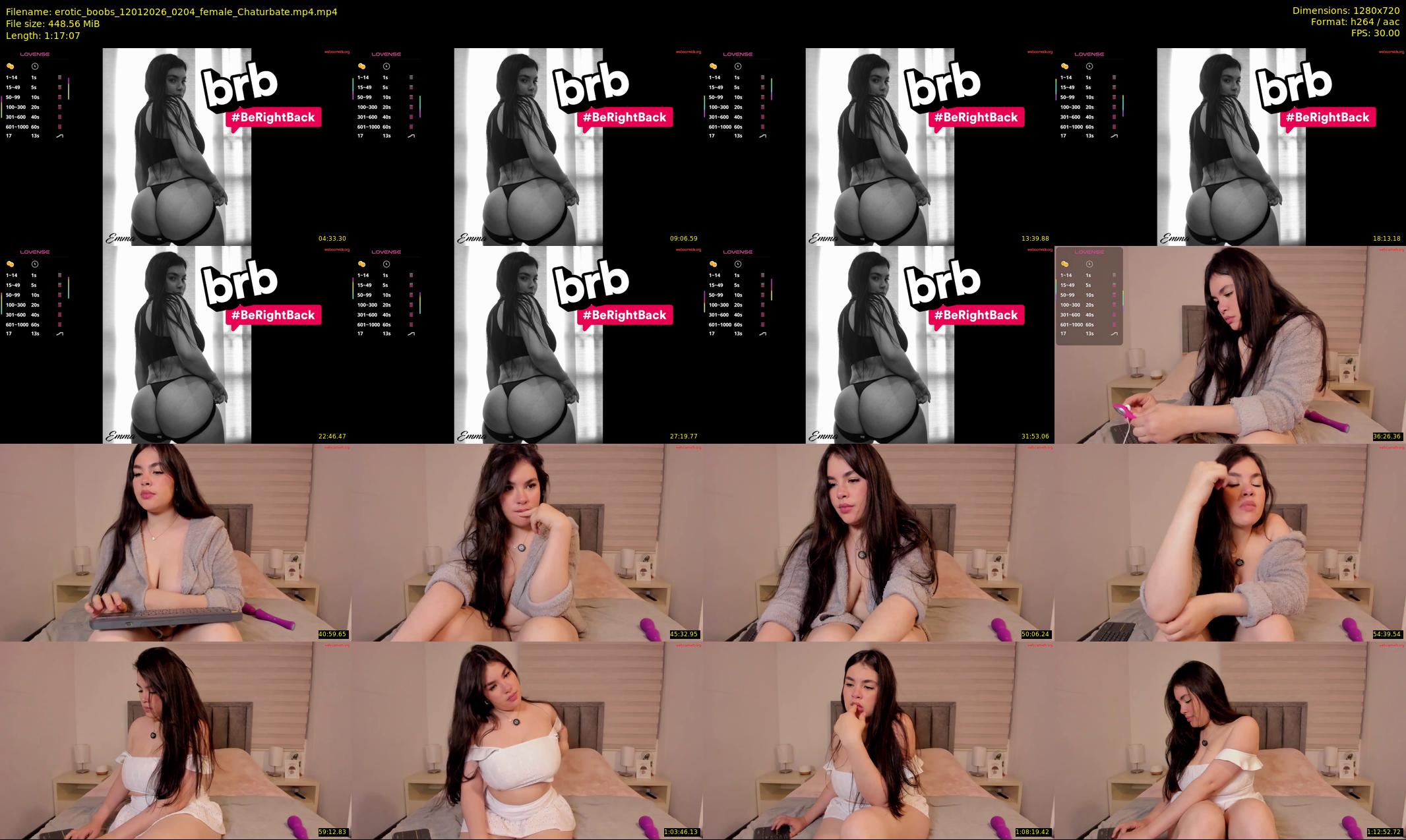 erotic_boobs — 78 minute Chaturbate female cam show recording, 720p, Jan 12, 2026