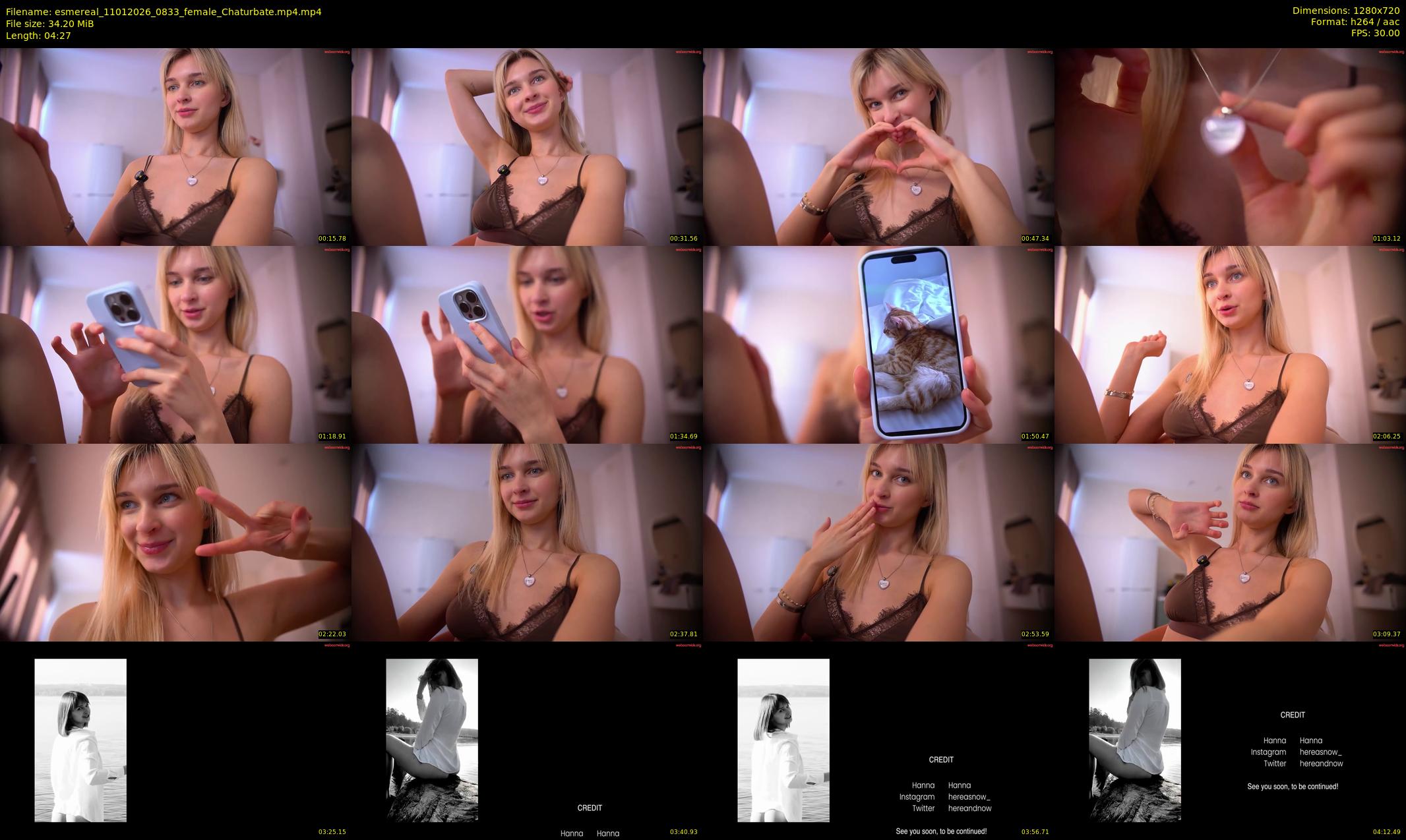 esmereal — 5 minute Chaturbate female cam show recording, 720p, Jan 11, 2026