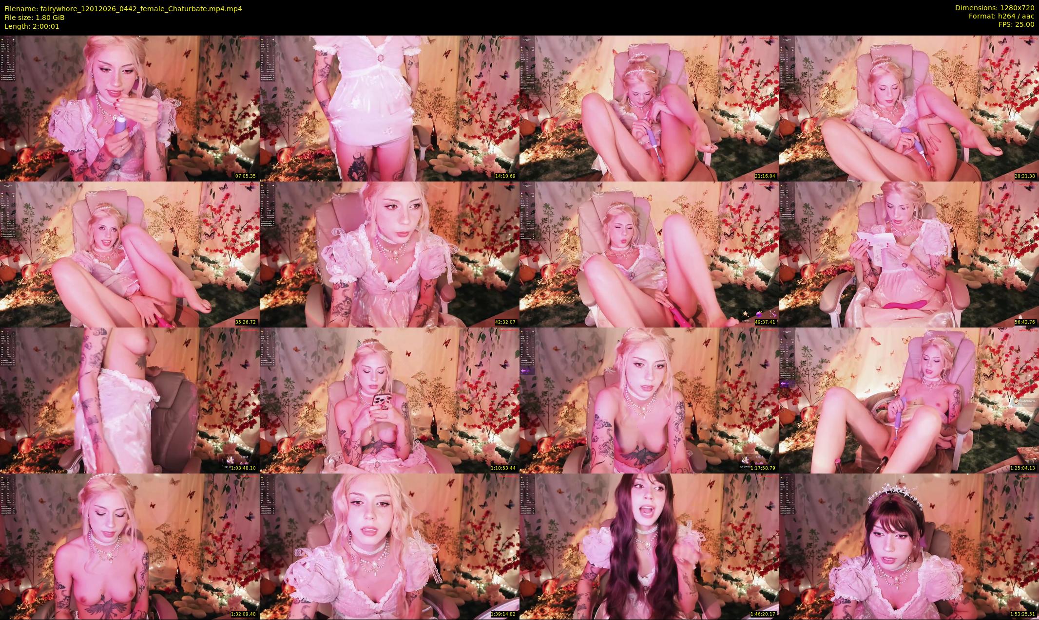 fairywhore — 121 minute Chaturbate female cam show recording, 720p, Jan 12, 2026