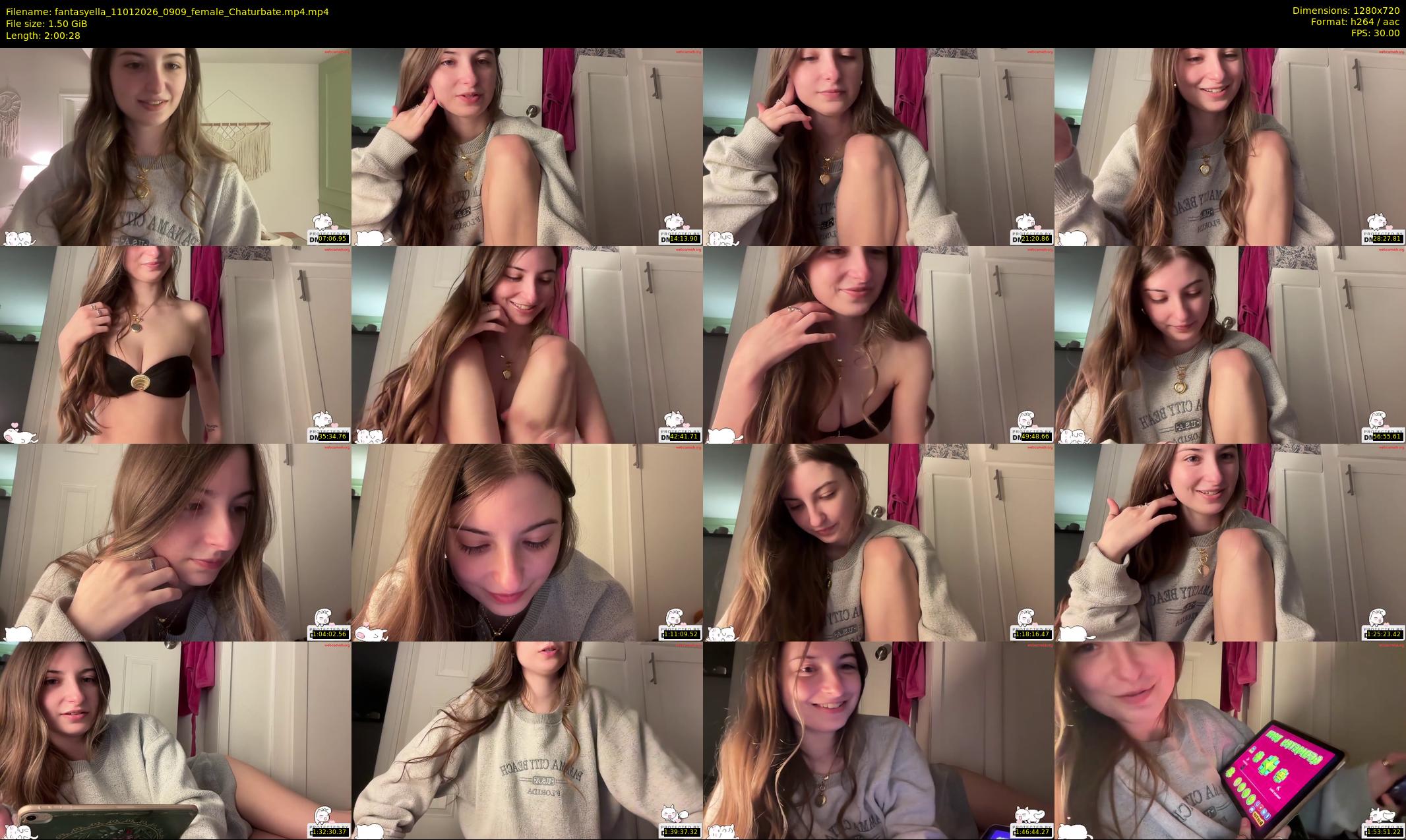 fantasyella — 121 minute Chaturbate female cam show recording, 720p, Jan 11, 2026