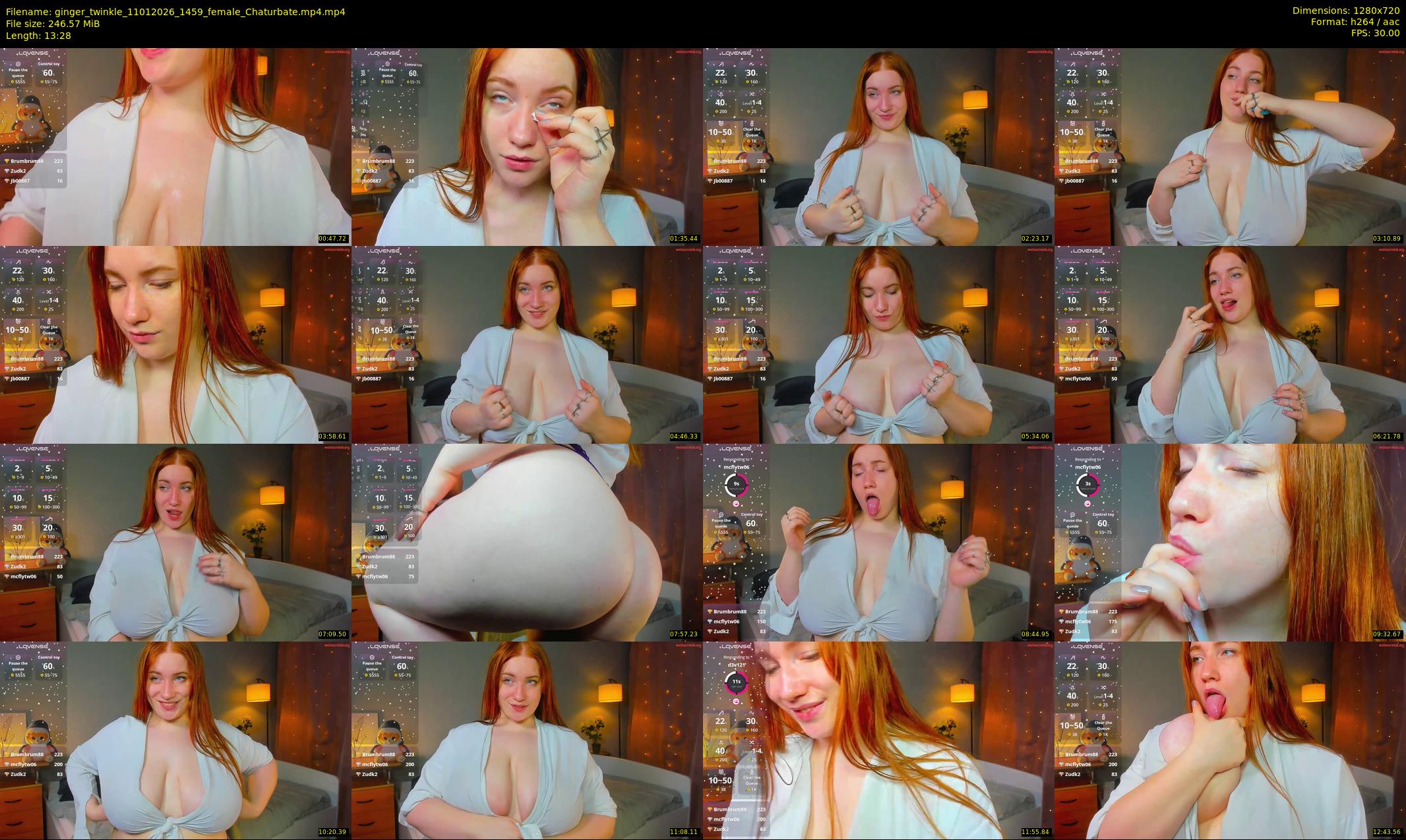 ginger_twinkle — 14 minute Chaturbate female cam show recording, 720p, Jan 11, 2026