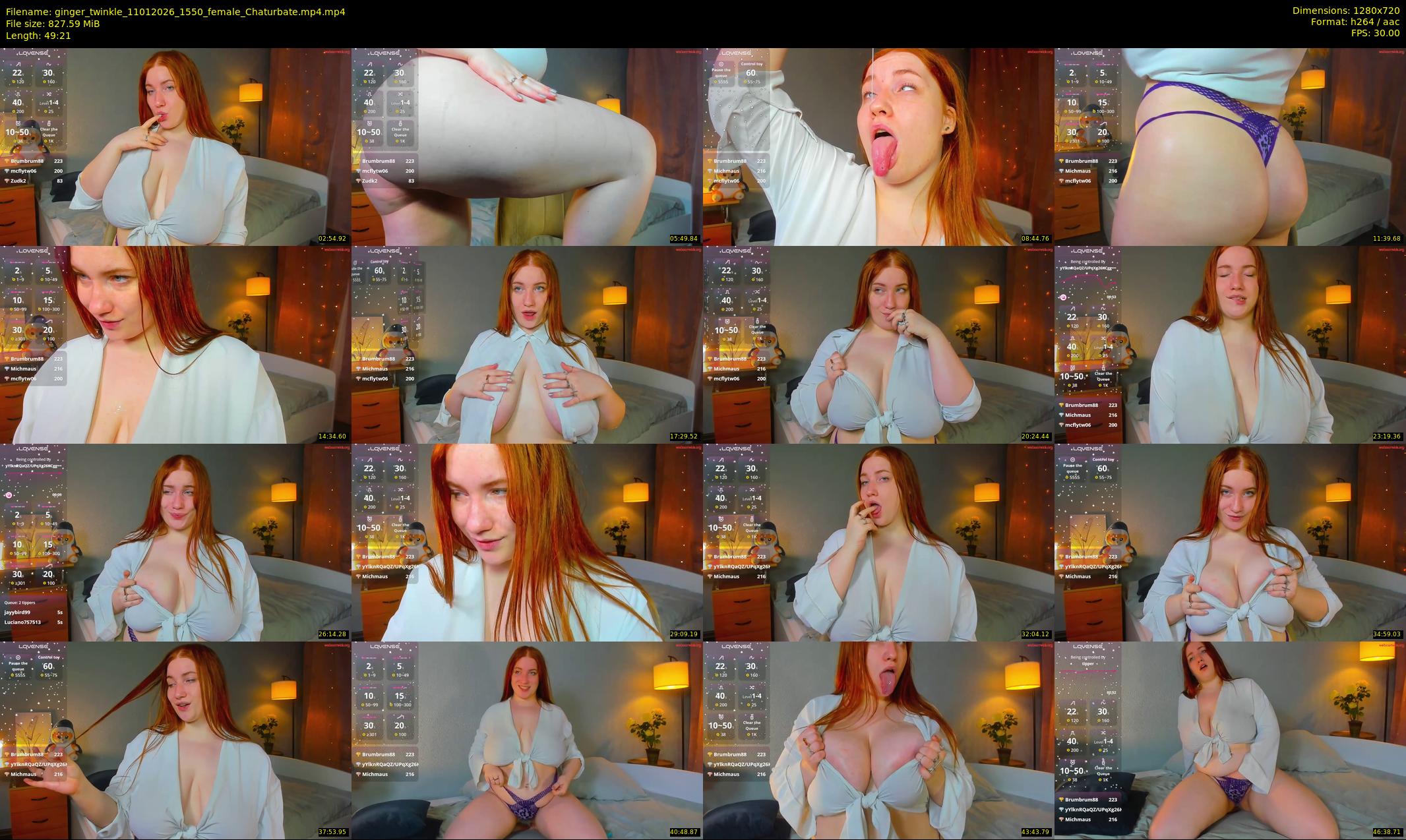 ginger_twinkle — 50 minute Chaturbate female cam show recording, 720p, Jan 11, 2026