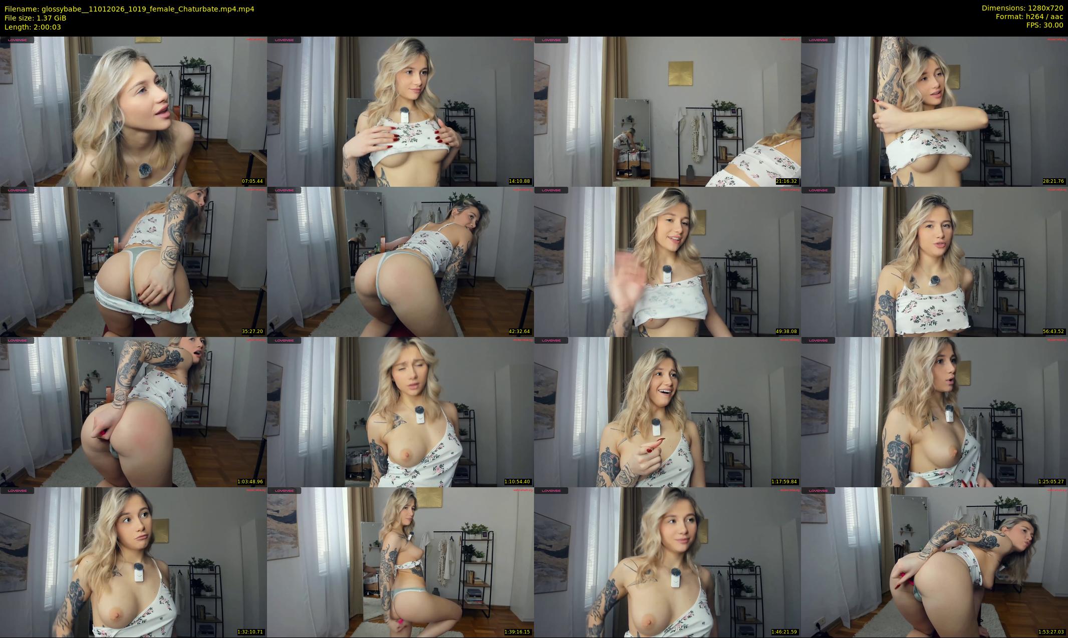 glossybabe_ — 121 minute Chaturbate female cam show recording, 720p, Jan 11, 2026