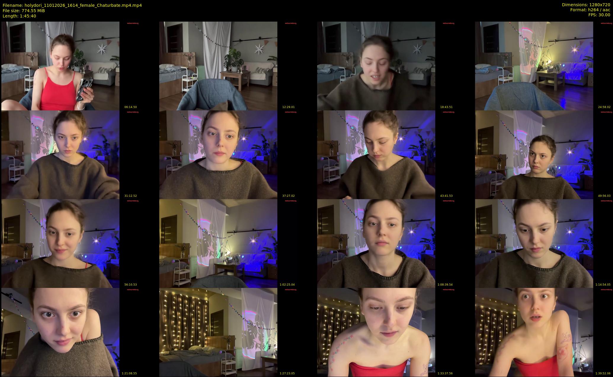 holydori — 106 minute Chaturbate female cam show recording, 720p, Jan 11, 2026