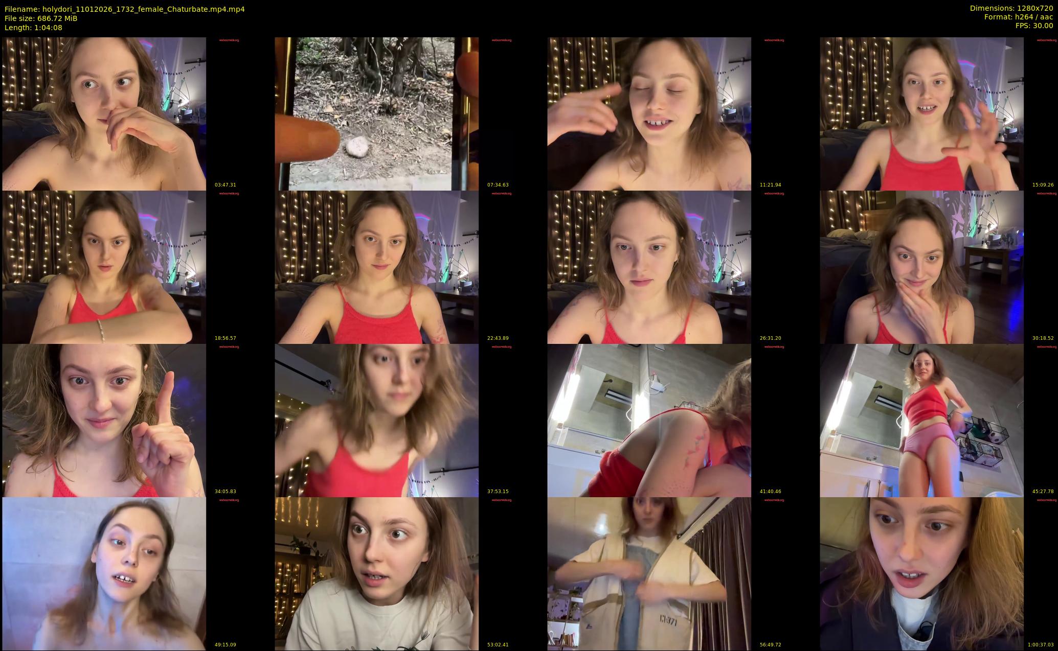 holydori — 65 minute Chaturbate female cam show recording, 720p, Jan 11, 2026