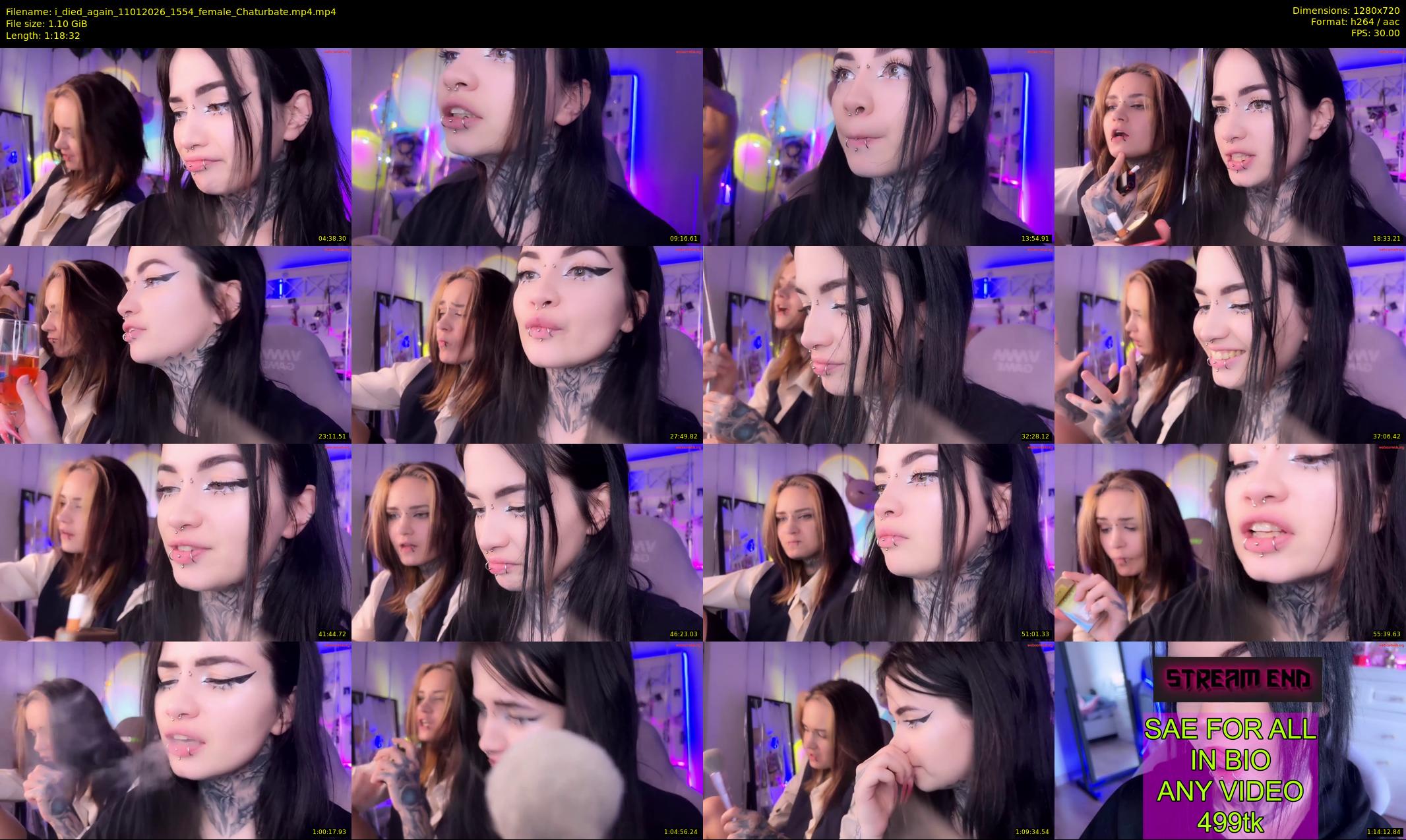 i_died_again — 79 minute Chaturbate female cam show recording, 720p, Jan 11, 2026