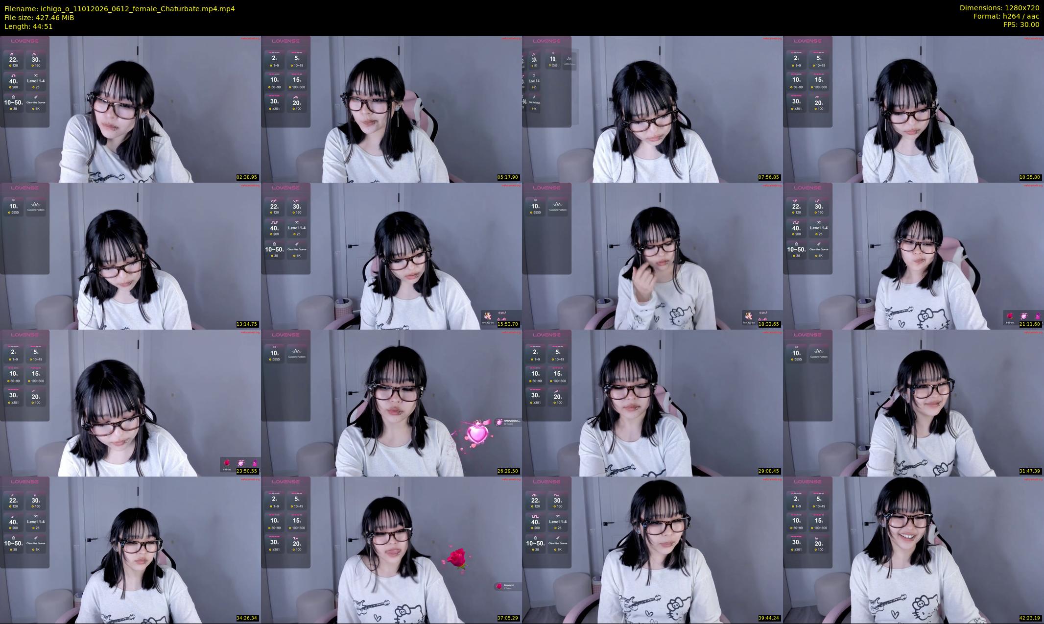 ichigo_o — 45 minute Chaturbate female cam show recording, 720p, Jan 11, 2026