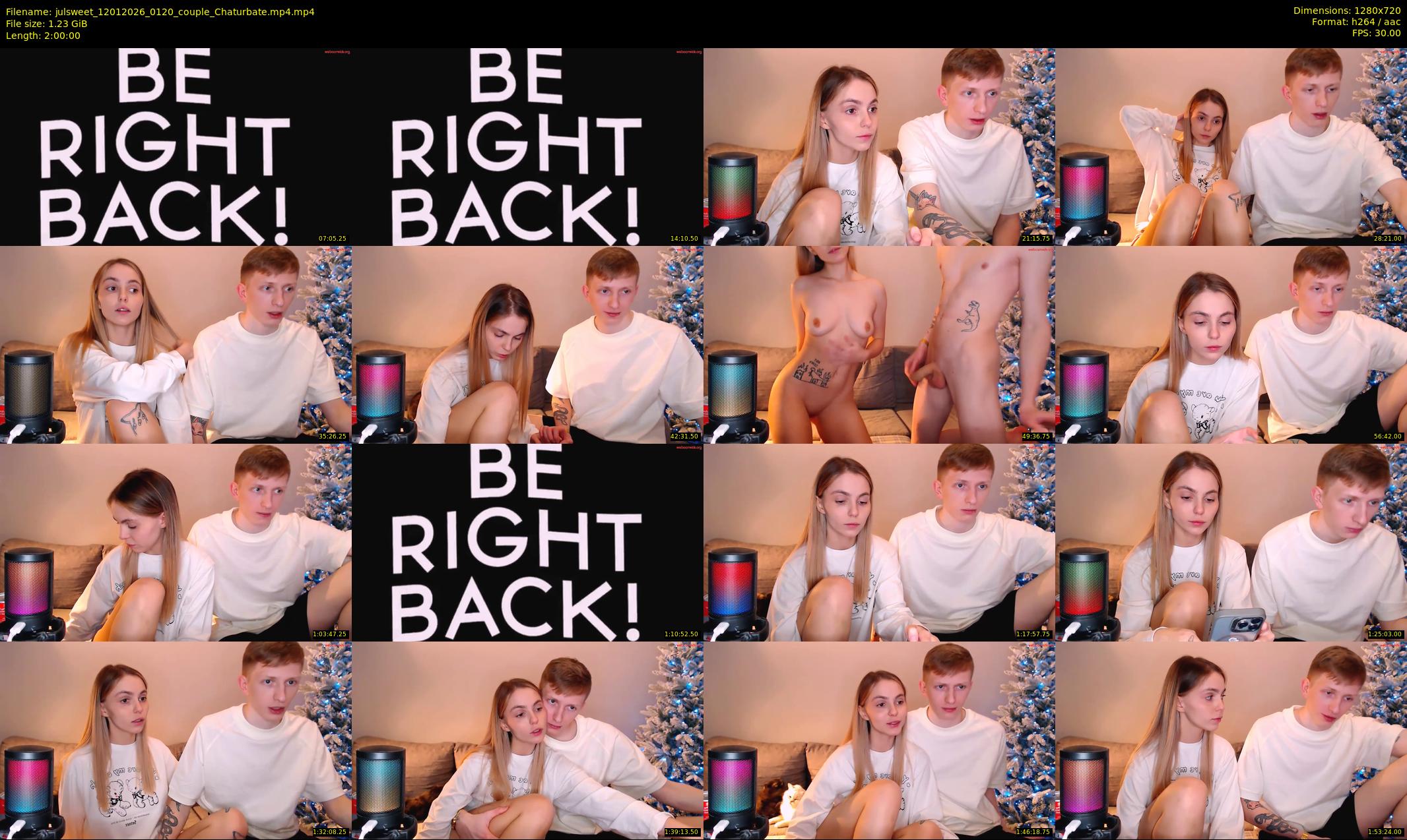 julsweet — 120 minute Chaturbate male cam show recording, 720p, Jan 12, 2026