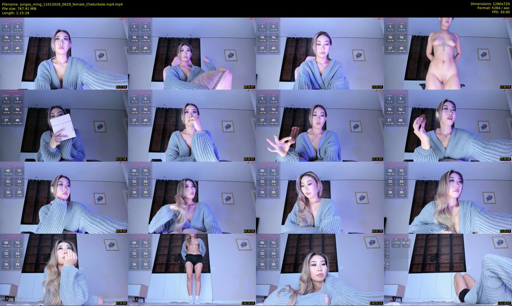 jungso_ming — 76 minute Chaturbate female cam show recording, 720p, Jan 11, 2026