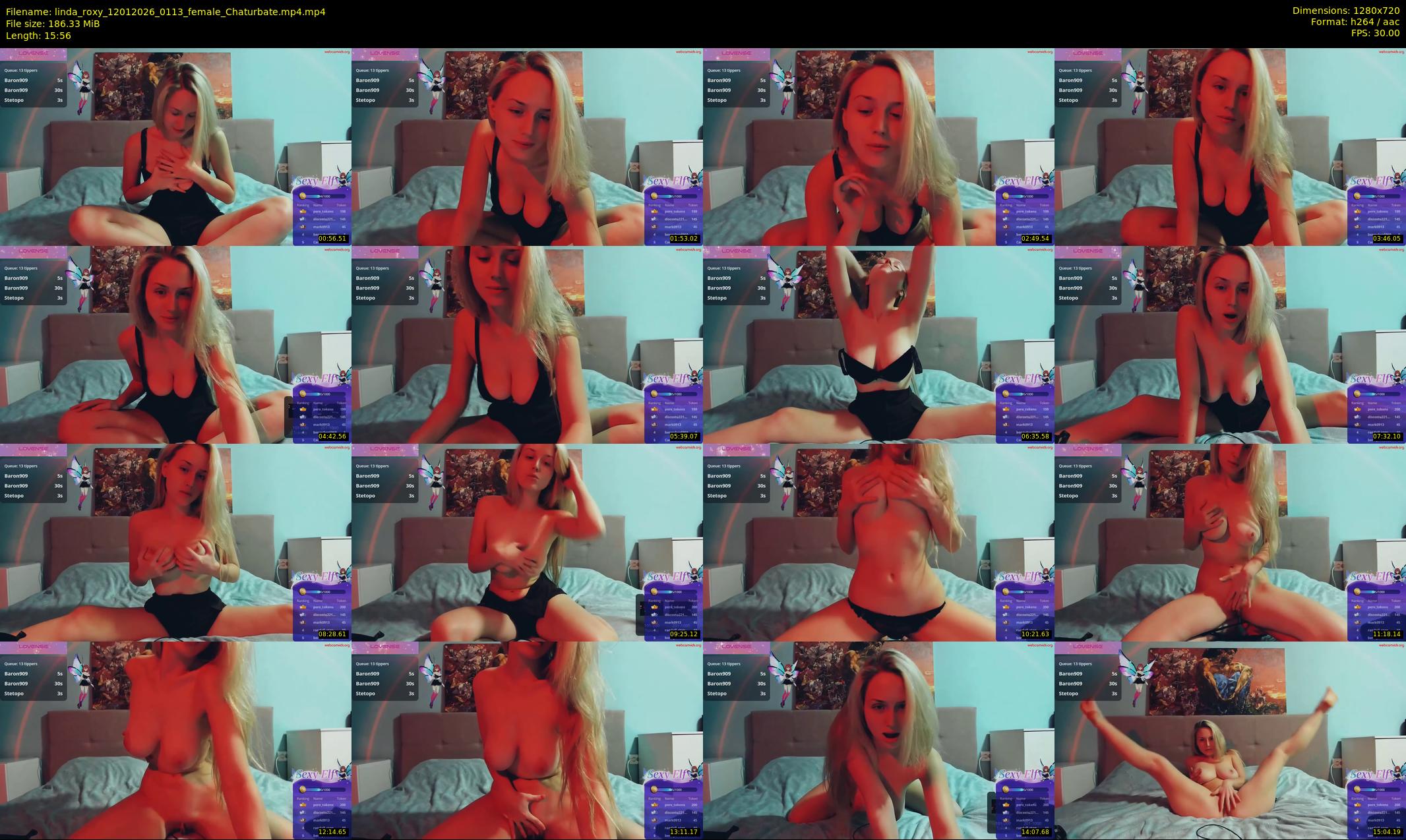 linda_roxy — 16 minute Chaturbate female cam show recording, 720p, Jan 12, 2026