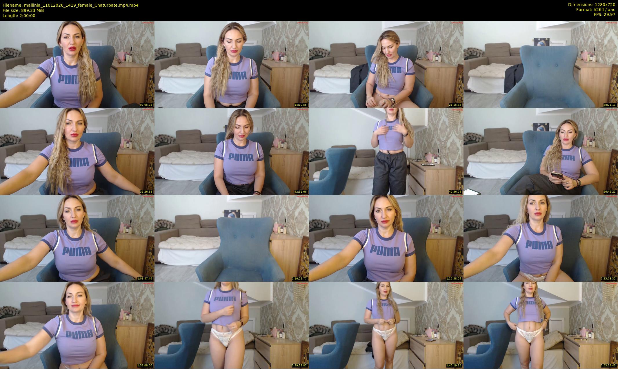 mallinia — 120 minute Chaturbate female cam show recording, 720p, Jan 11, 2026