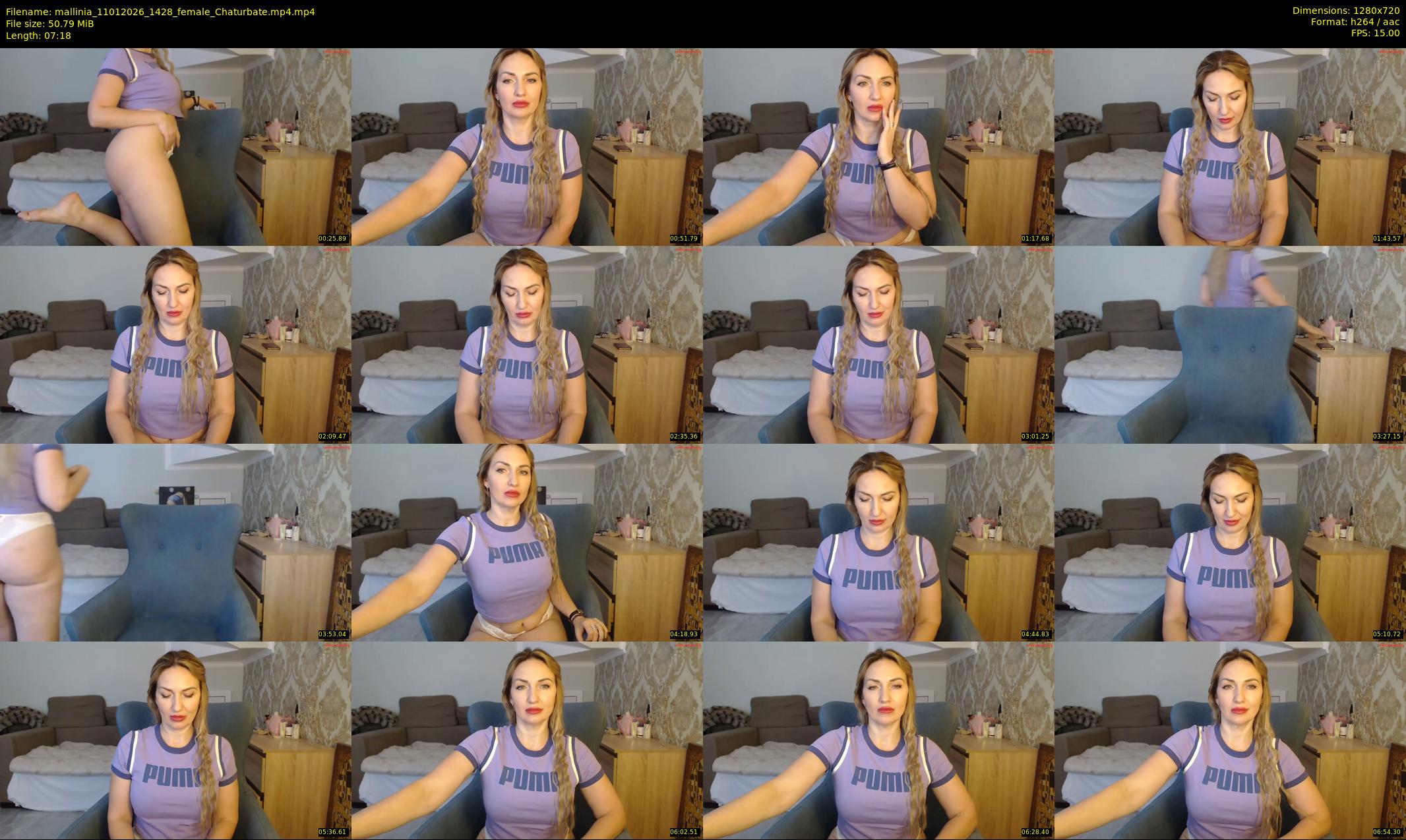 mallinia — 8 minute Chaturbate female cam show recording, 720p, Jan 11, 2026