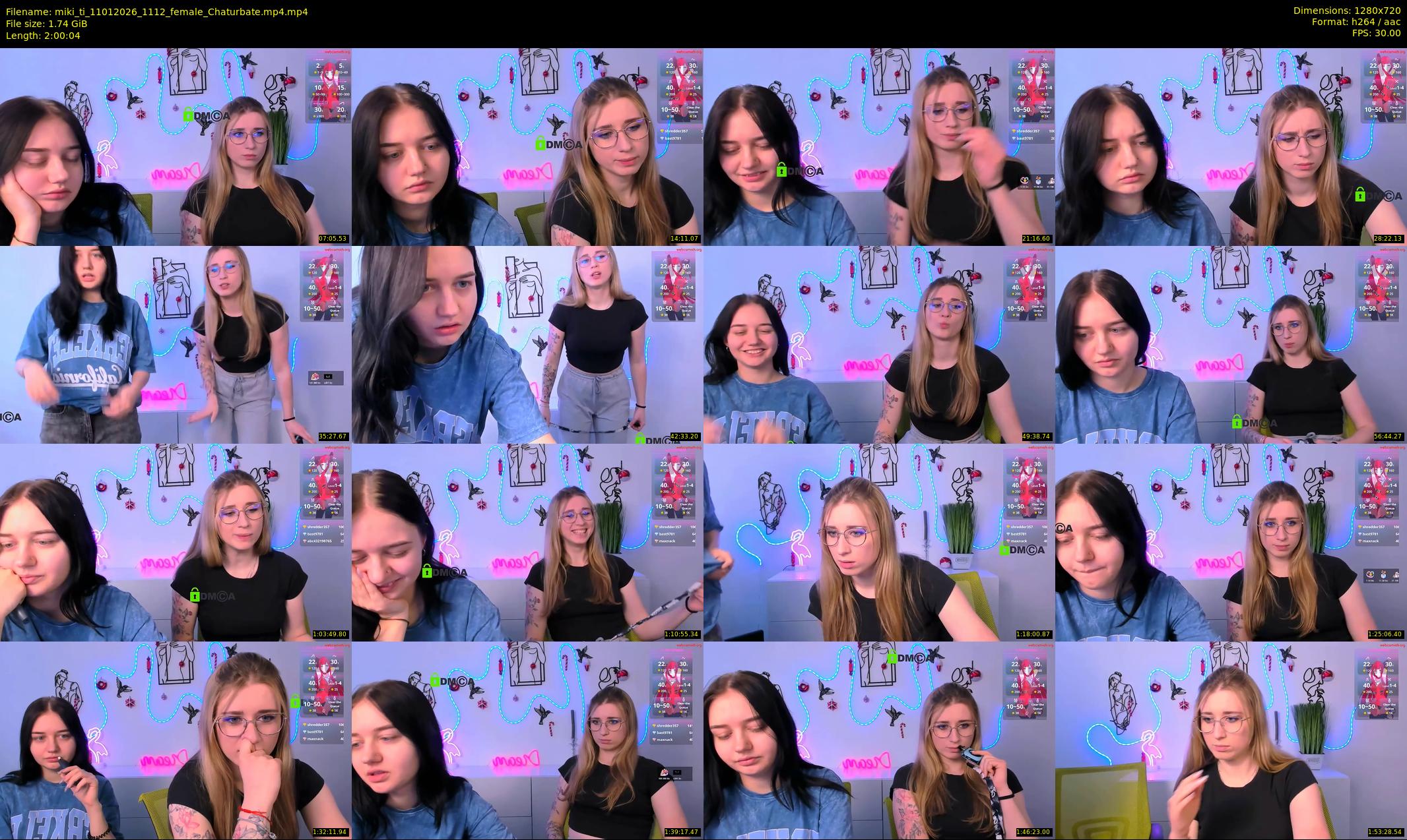 miki_ti — 121 minute Chaturbate female cam show recording, 720p, Jan 11, 2026
