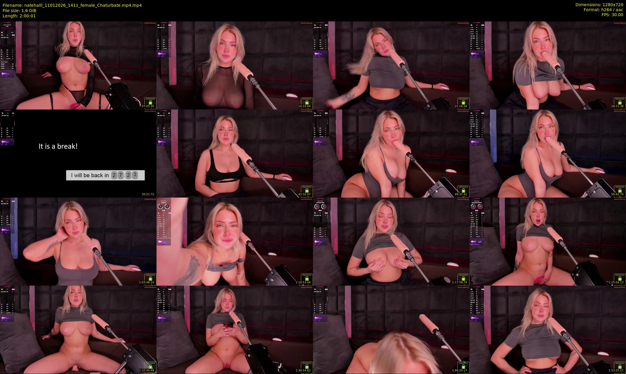 natehalll — 121 minute Chaturbate female cam show recording, 720p, Jan 11, 2026