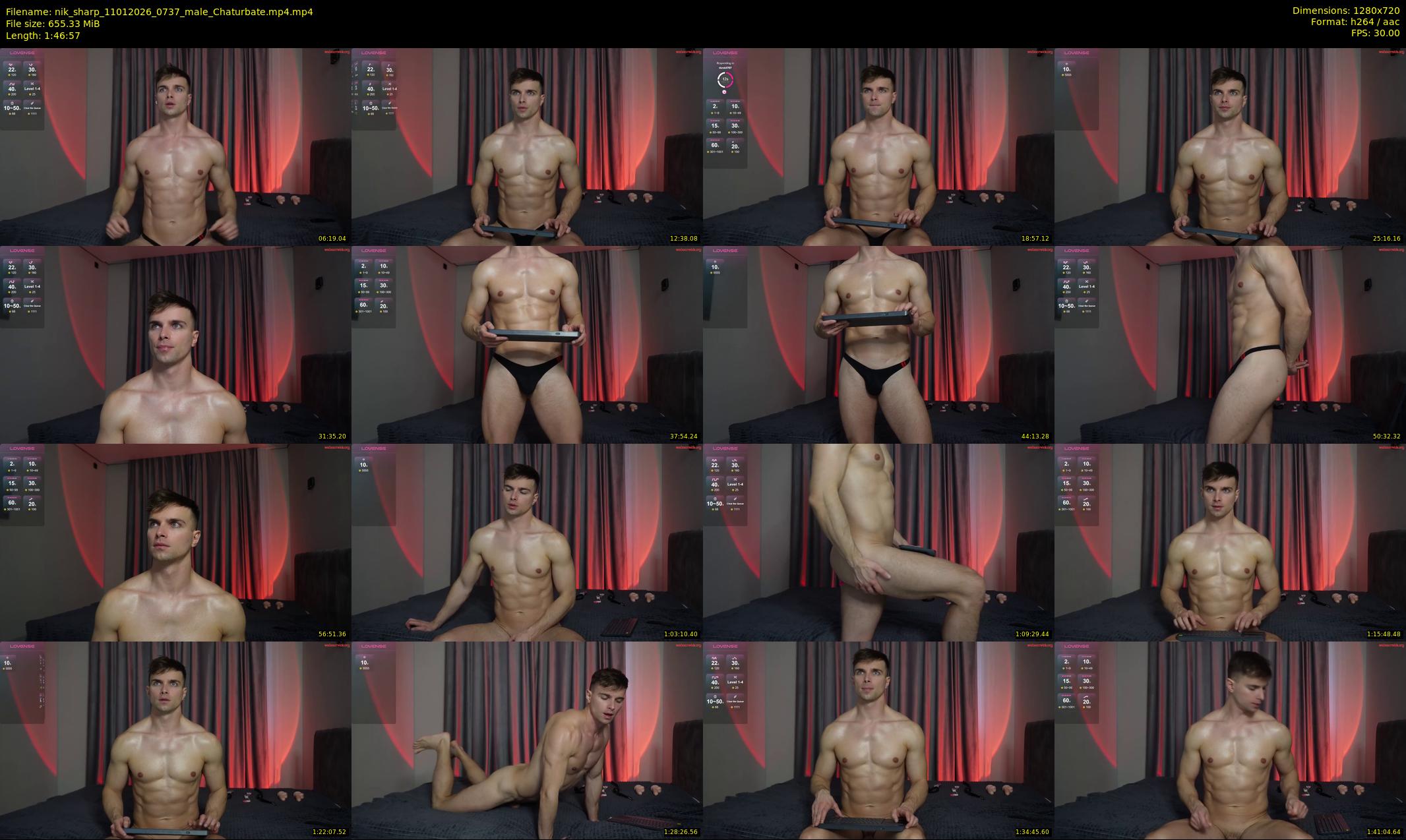nik_sharp — 107 minute Chaturbate male cam show recording, 720p, Jan 11, 2026