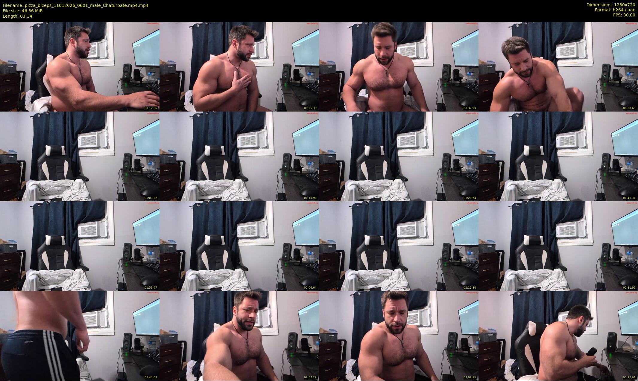 pizza_biceps — 4 minute Chaturbate male cam show recording, 720p, Jan 11, 2026