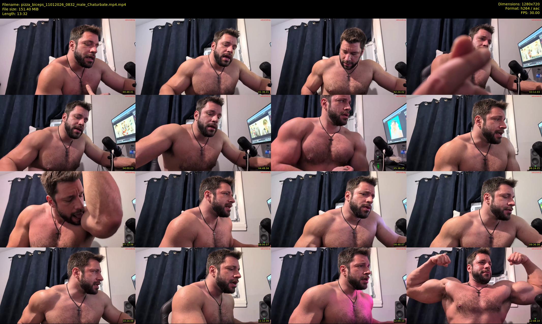 pizza_biceps — 14 minute Chaturbate male cam show recording, 720p, Jan 11, 2026