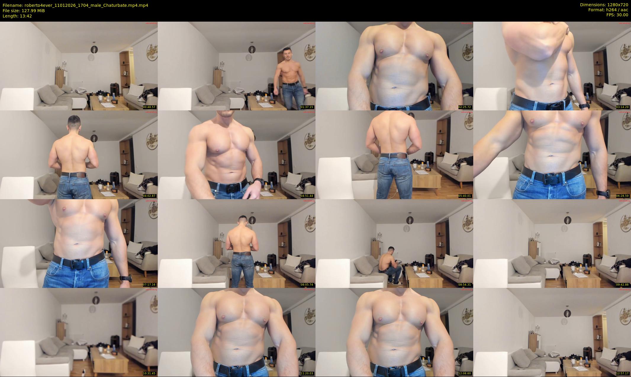 roberto4ever — 14 minute Chaturbate male cam show recording, 720p, Jan 11, 2026