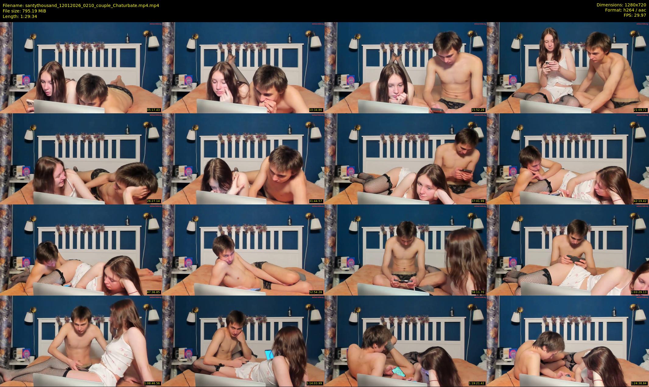 santythousand — 90 minute Chaturbate couple cam show recording, 720p, Jan 12, 2026