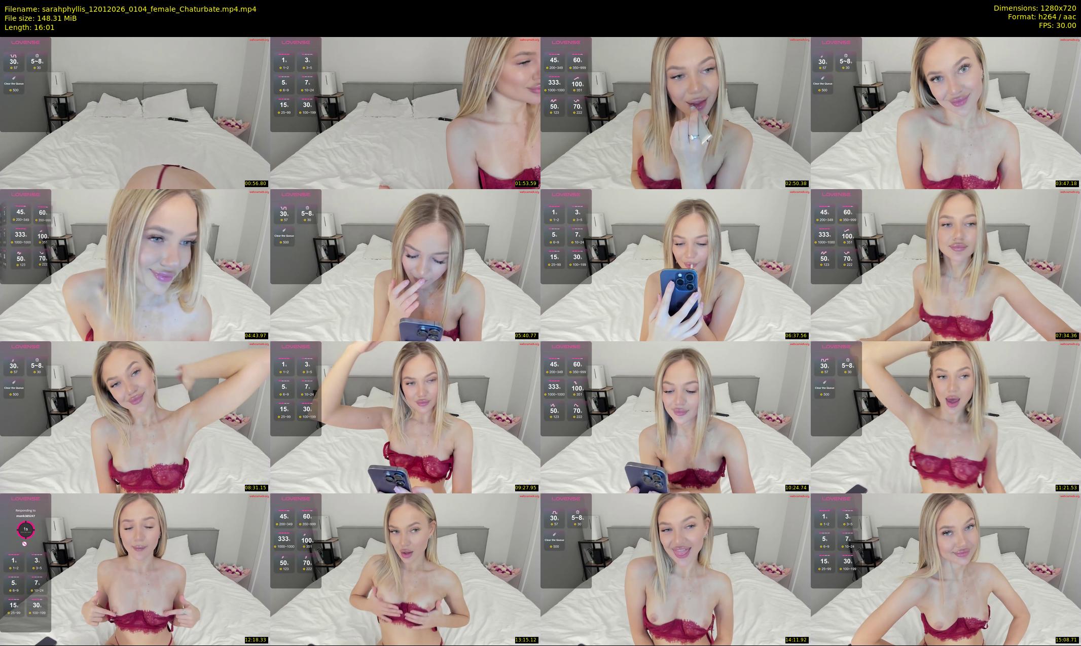 sarahphyllis — 17 minute Chaturbate female cam show recording, 720p, Jan 12, 2026