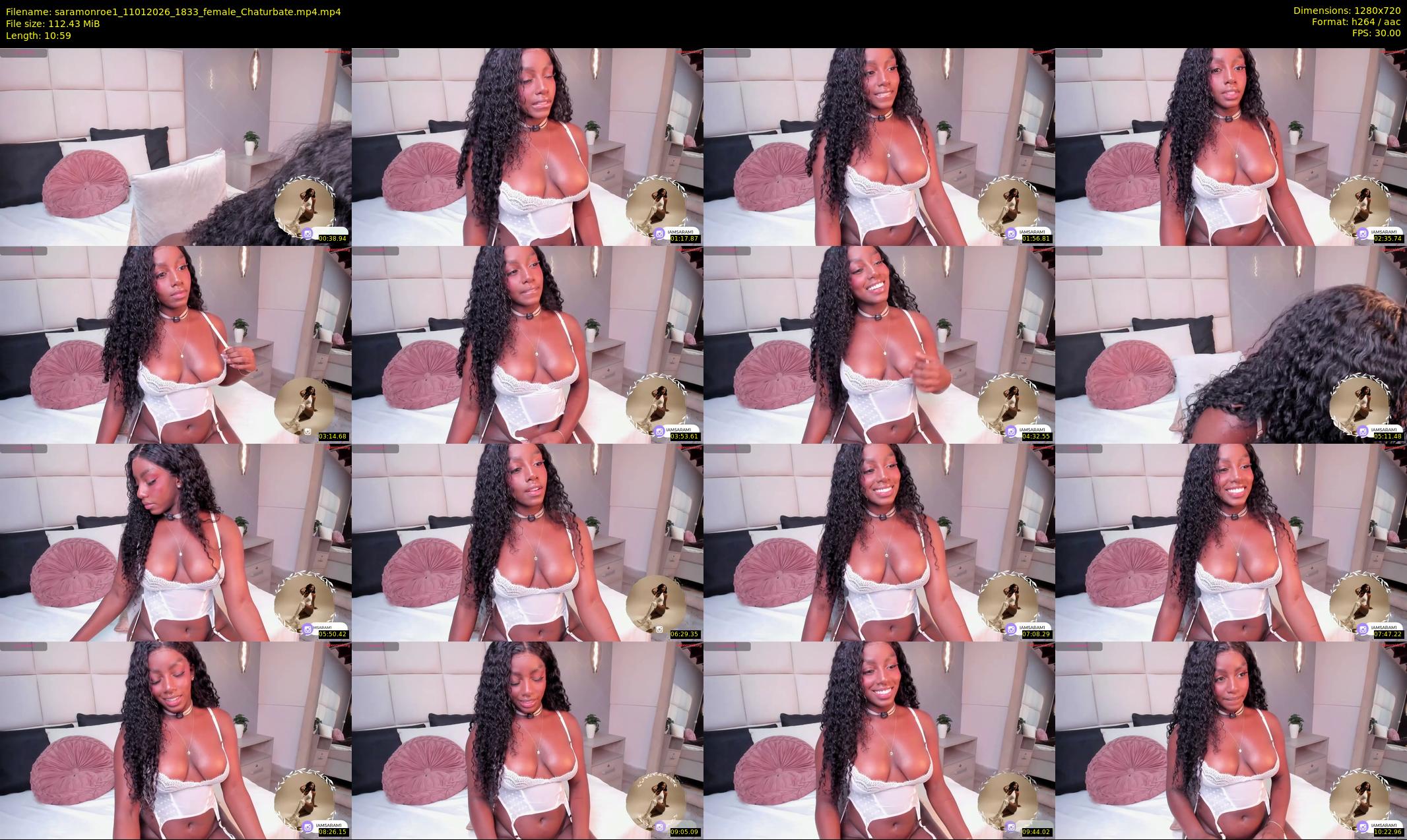 saramonroe1 — 11 minute Chaturbate female cam show recording, 720p, Jan 11, 2026