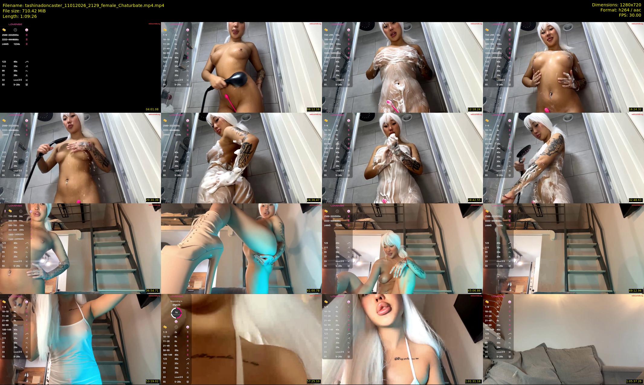 tashinadoncaster — 70 minute Chaturbate female cam show recording, 720p, Jan 11, 2026