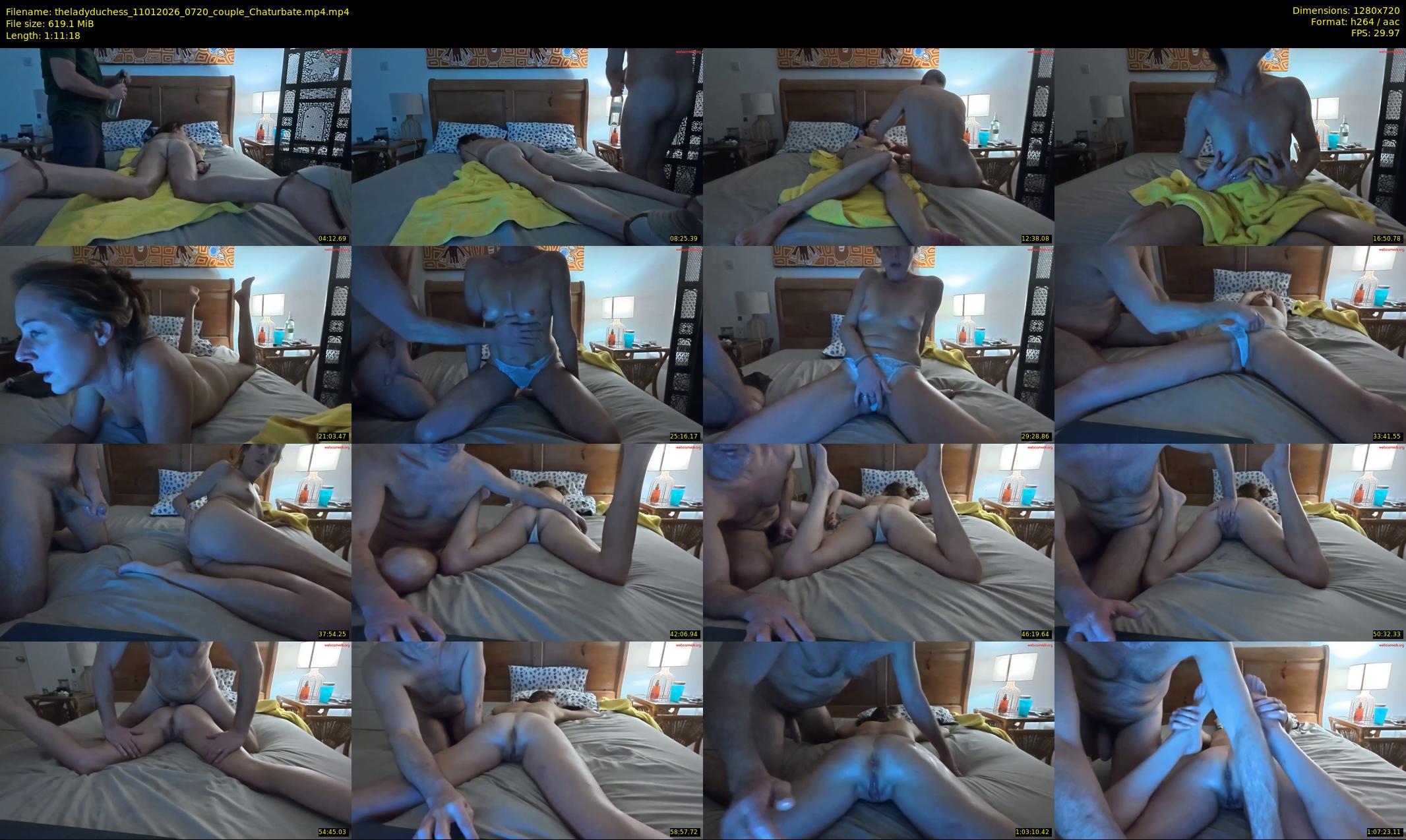 theladyduchess — 72 minute Chaturbate couple cam show recording, 720p, Jan 11, 2026