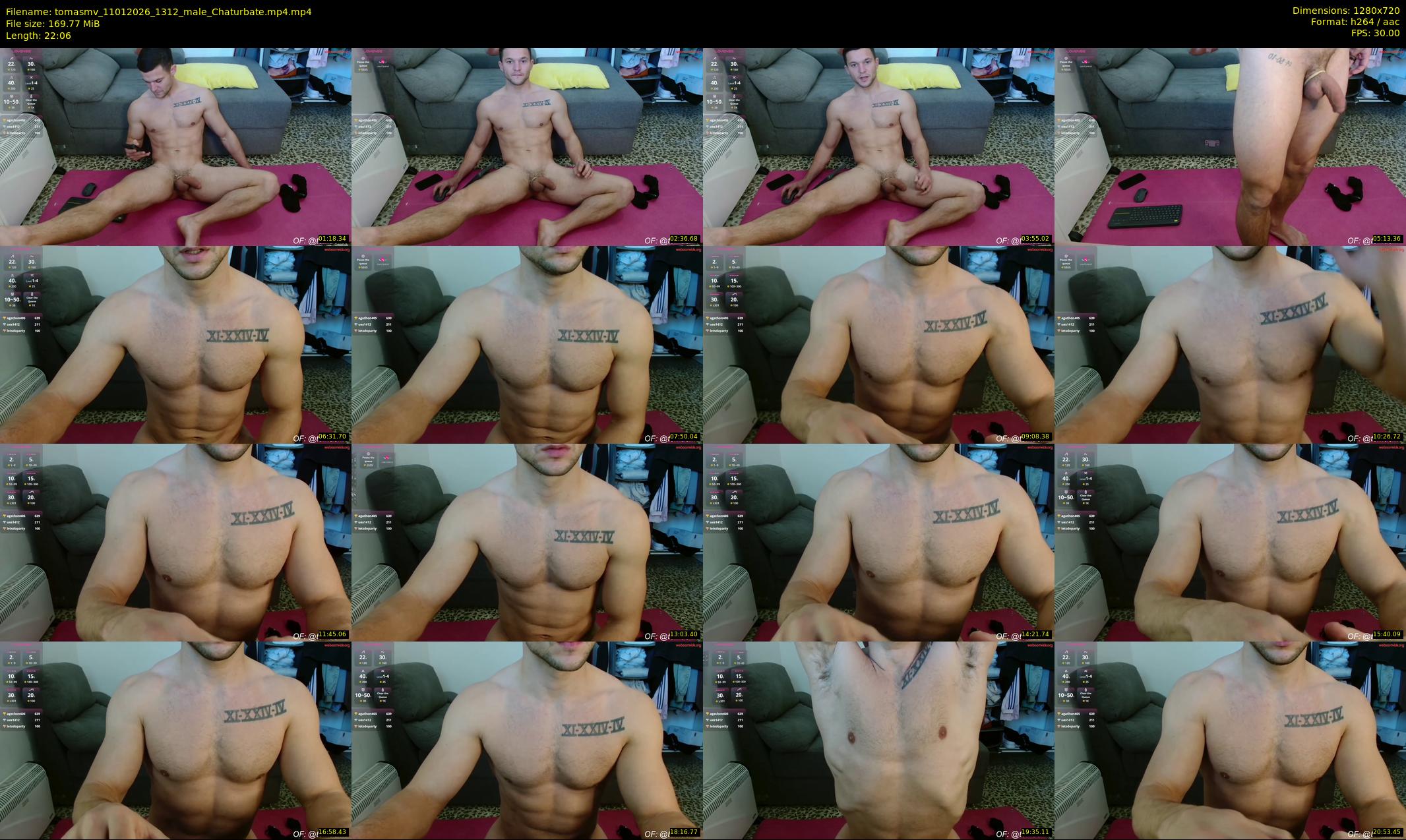 tomasmv — 23 minute Chaturbate male cam show recording, 720p, Jan 11, 2026