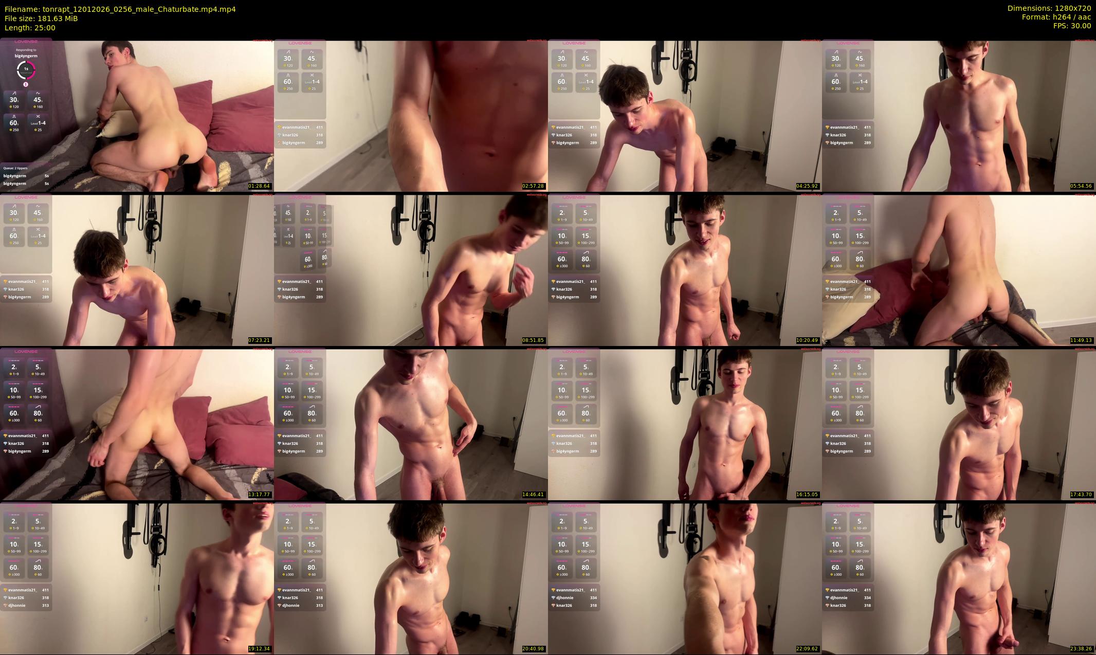 tonrapt — 25 minute Chaturbate male cam show recording, 720p, Jan 12, 2026