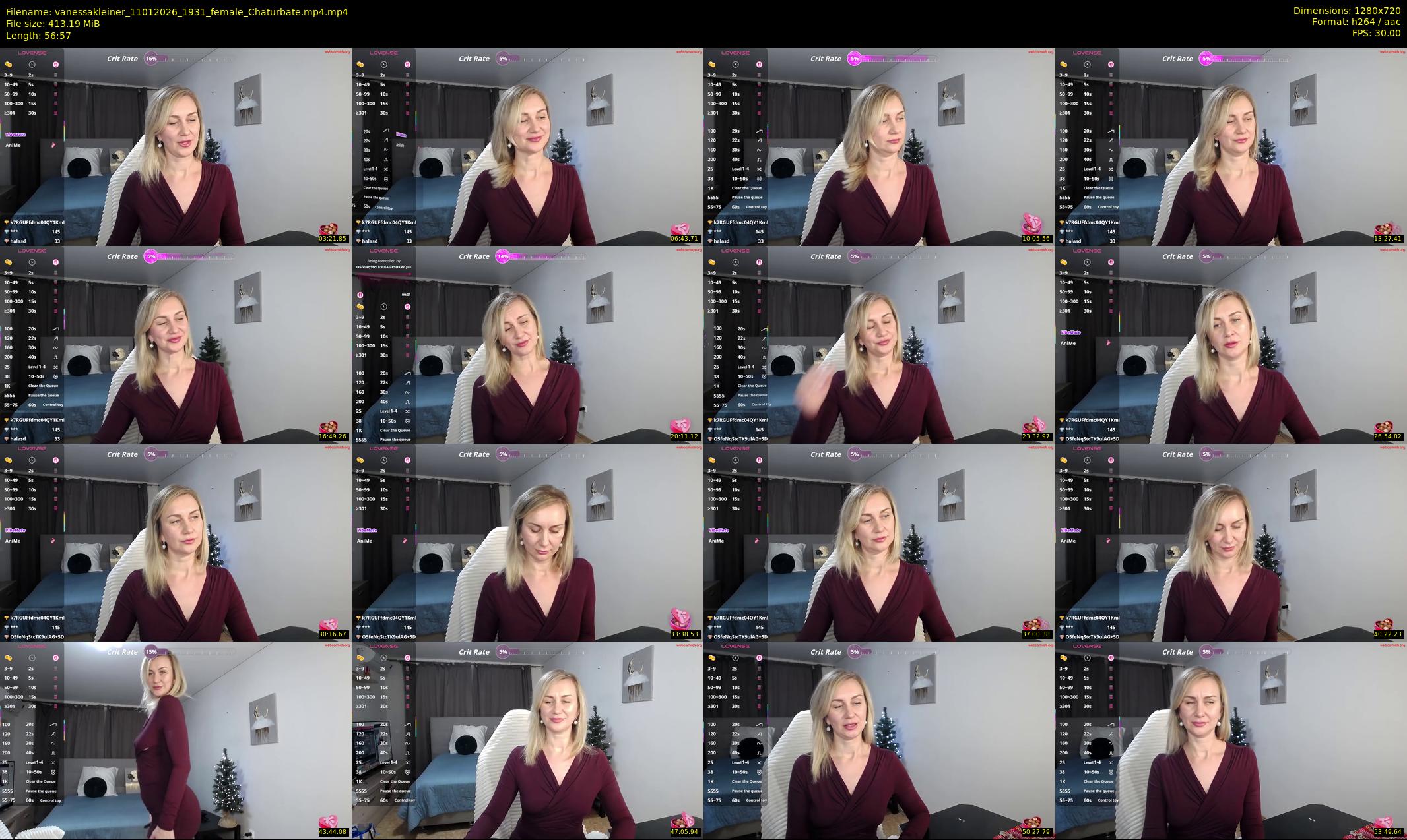 vanessakleiner — 57 minute Chaturbate female cam show recording, 720p, Jan 11, 2026
