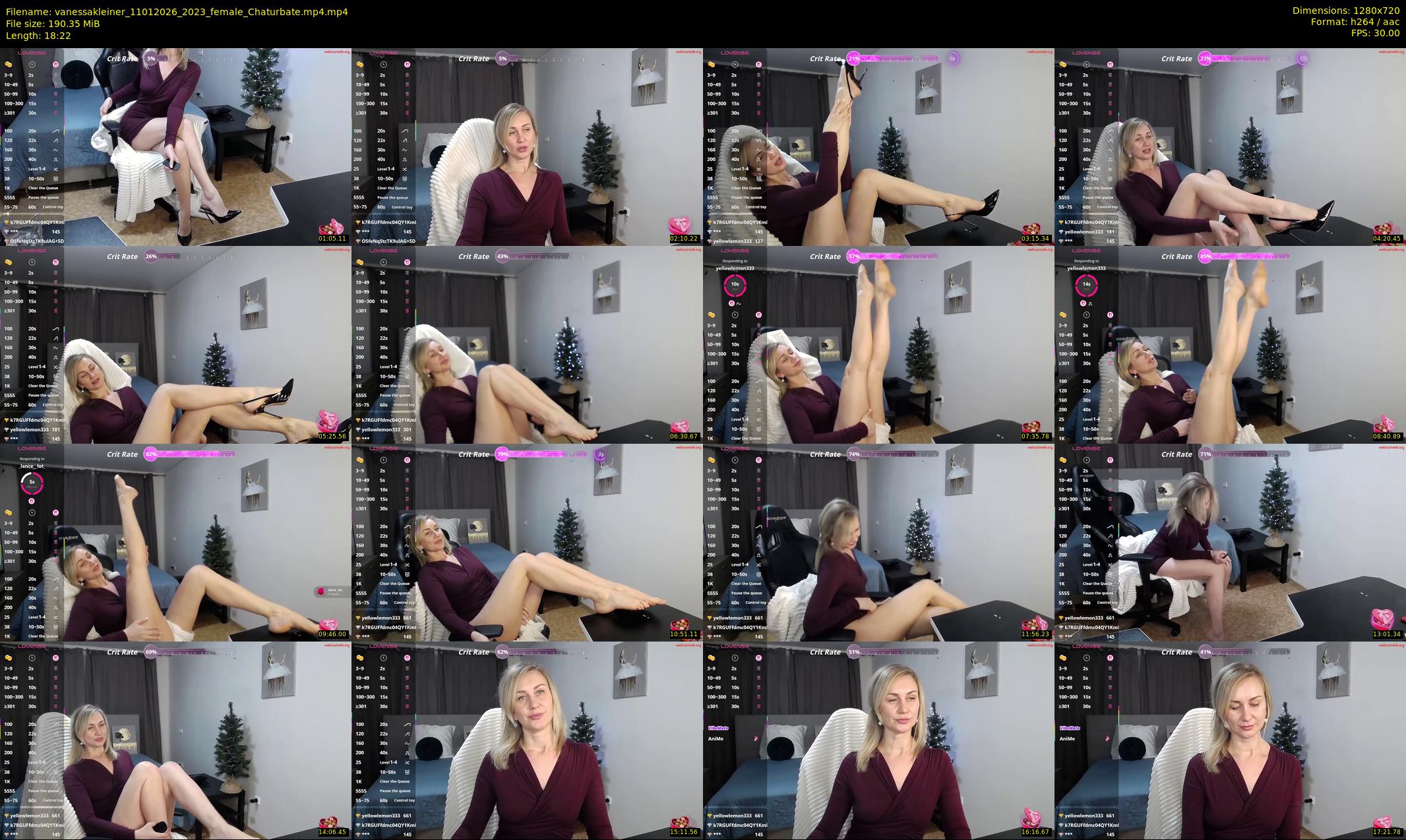 vanessakleiner — 19 minute Chaturbate female cam show recording, 720p, Jan 11, 2026