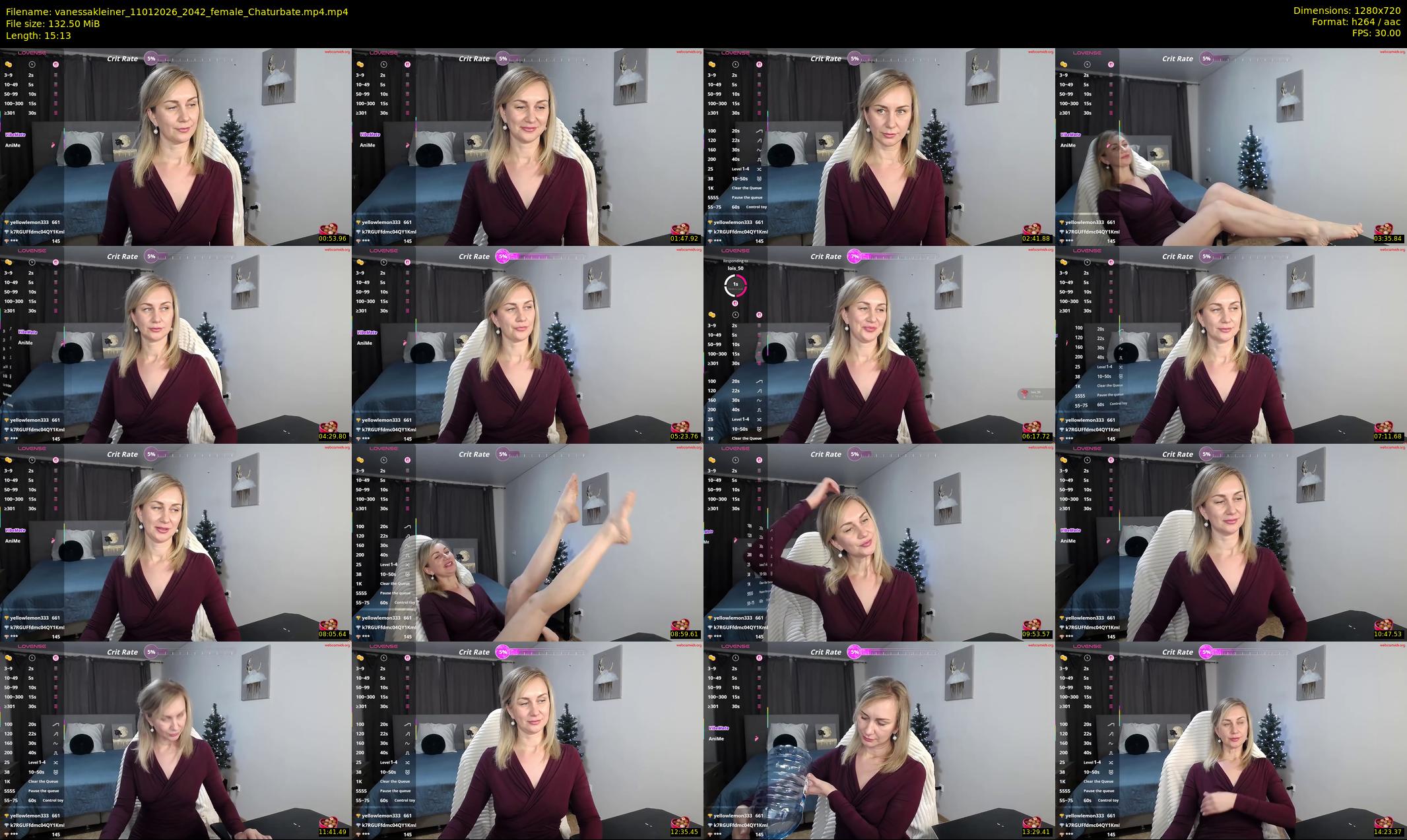 vanessakleiner — 16 minute Chaturbate female cam show recording, 720p, Jan 11, 2026
