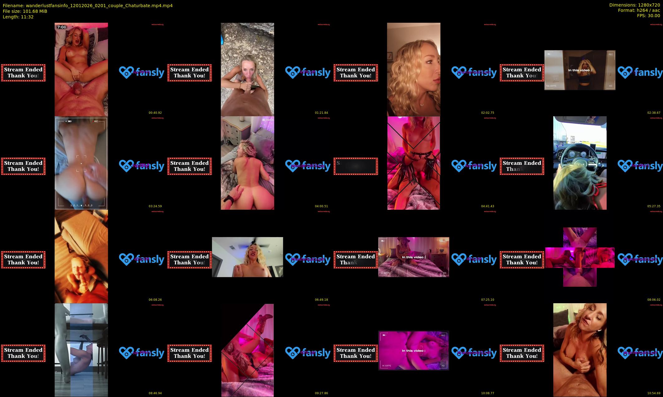 wanderlustfansinfo — 12 minute Chaturbate couple cam show recording, 720p, Jan 12, 2026