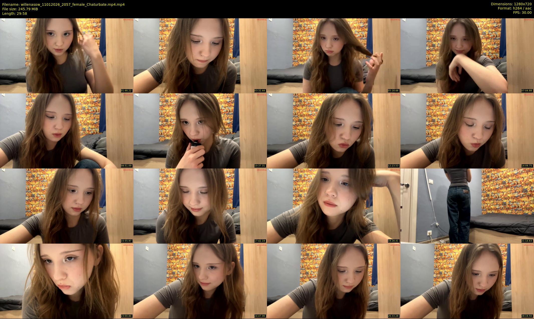 willenasow — 30 minute Chaturbate female cam show recording, 720p, Jan 11, 2026