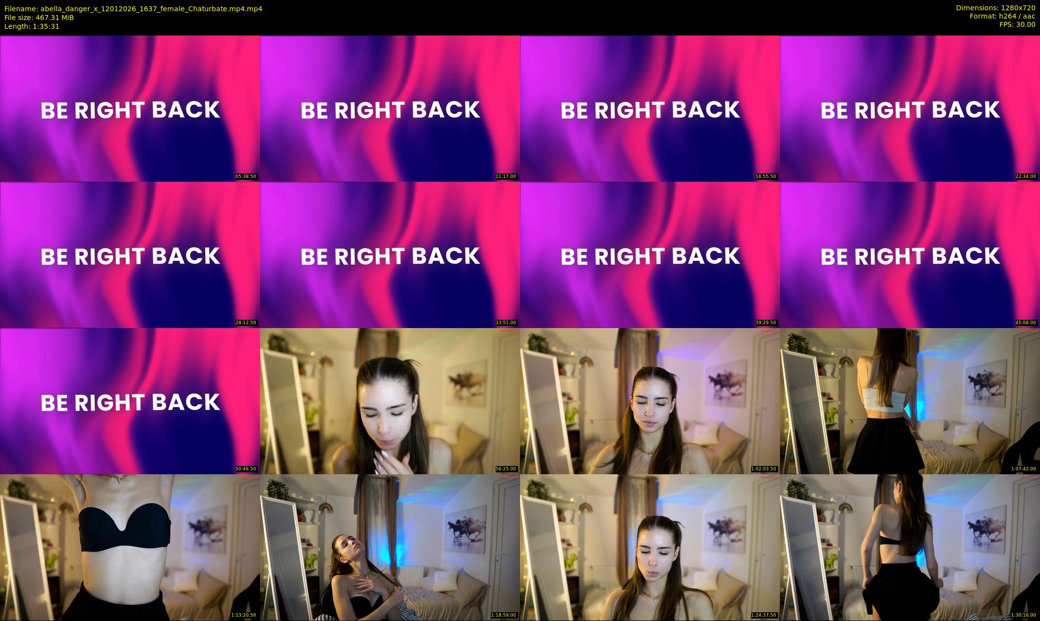 abella_danger_x — 96 minute Chaturbate female cam show recording, 720p, Jan 12, 2026