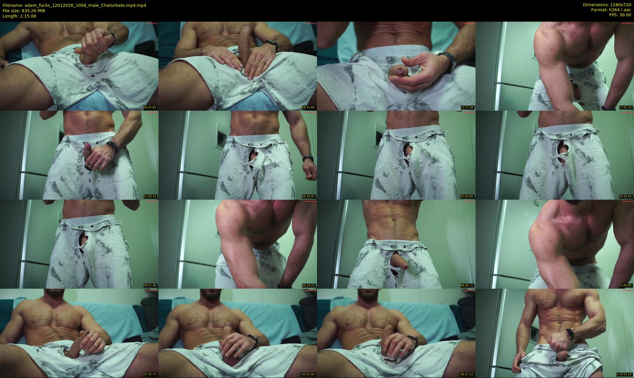 adam_fucks — 75 minute Chaturbate male cam show recording, 720p, Jan 12, 2026