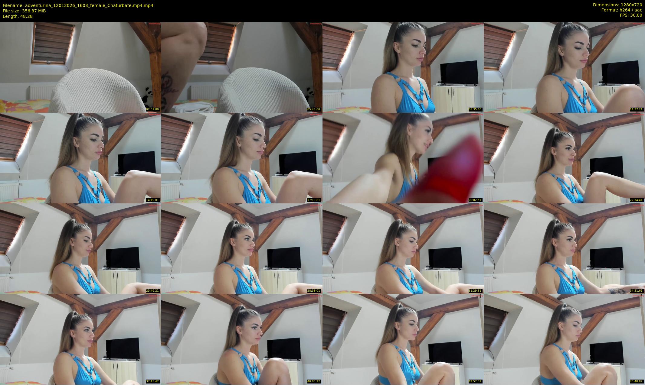 adventurina — 49 minute Chaturbate female cam show recording, 720p, Jan 12, 2026