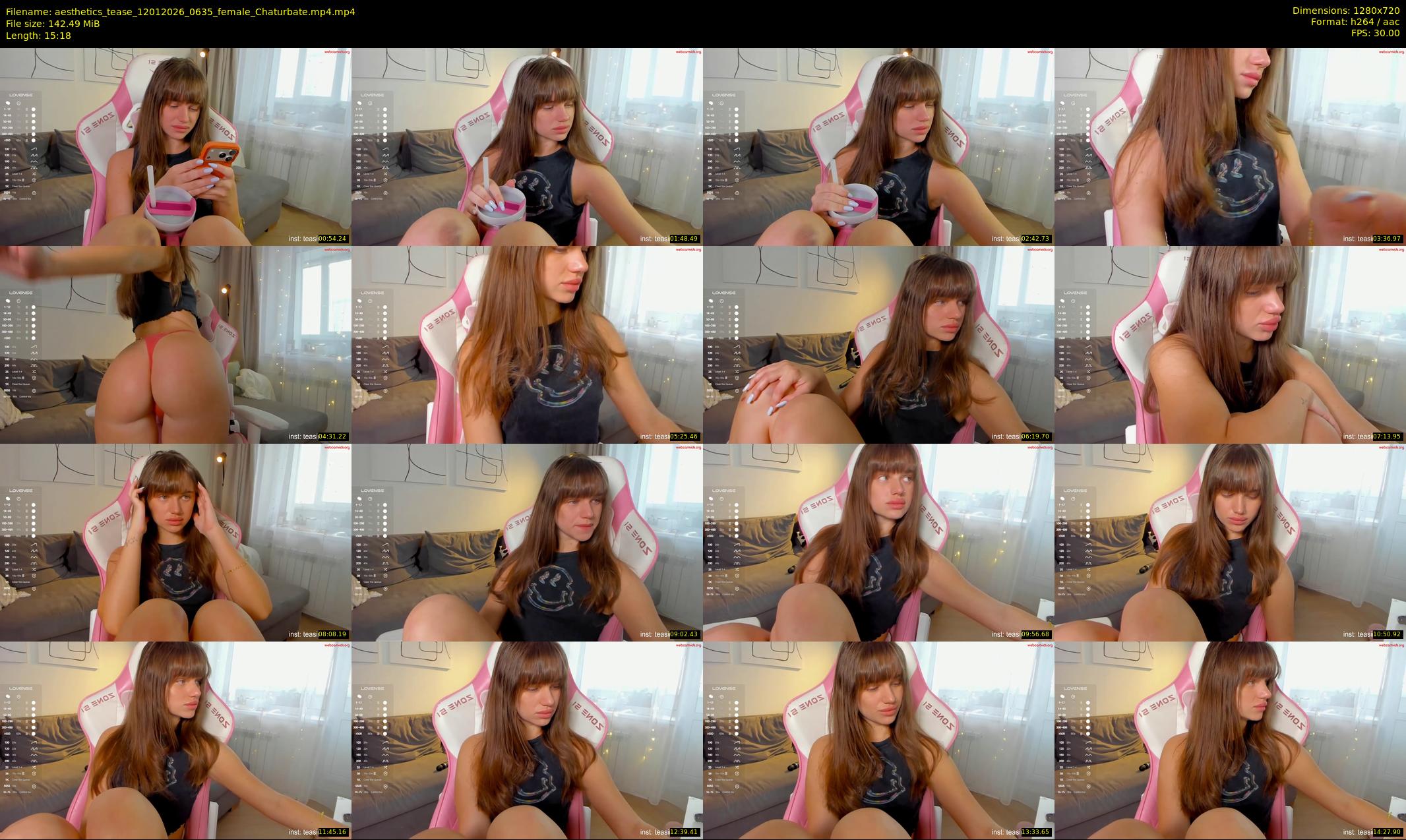 aesthetics_tease — 16 minute Chaturbate female cam show recording, 720p, Jan 12, 2026