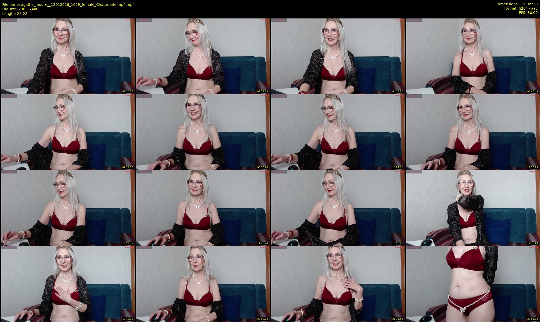 agatha_moore_ — 25 minute Chaturbate female cam show recording, 720p, Jan 12, 2026
