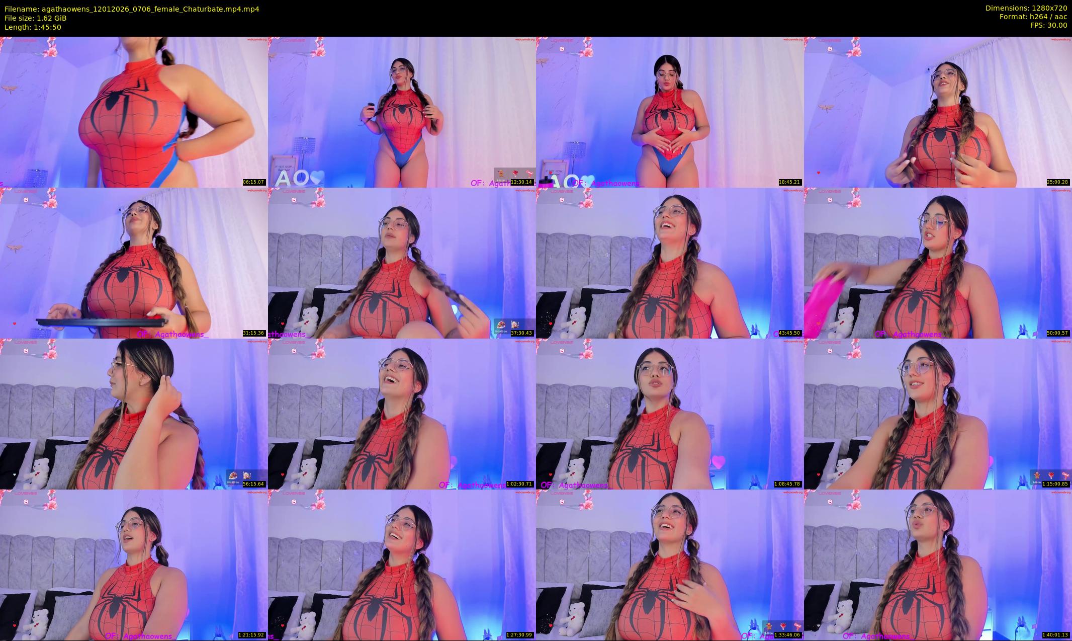 agathaowens — 106 minute Chaturbate female cam show recording, 720p, Jan 12, 2026