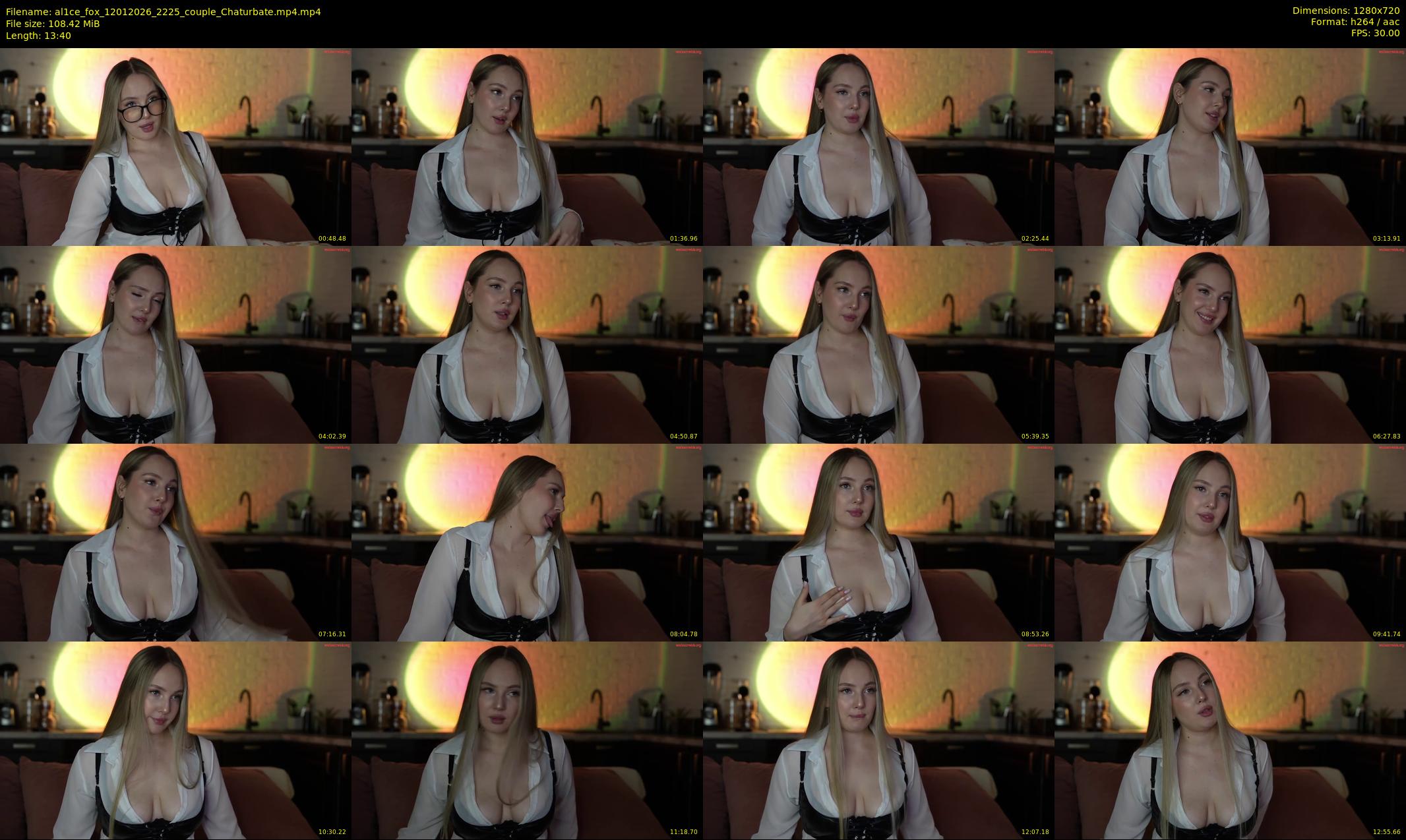al1ce_fox — 14 minute Chaturbate couple cam show recording, 720p, Jan 12, 2026