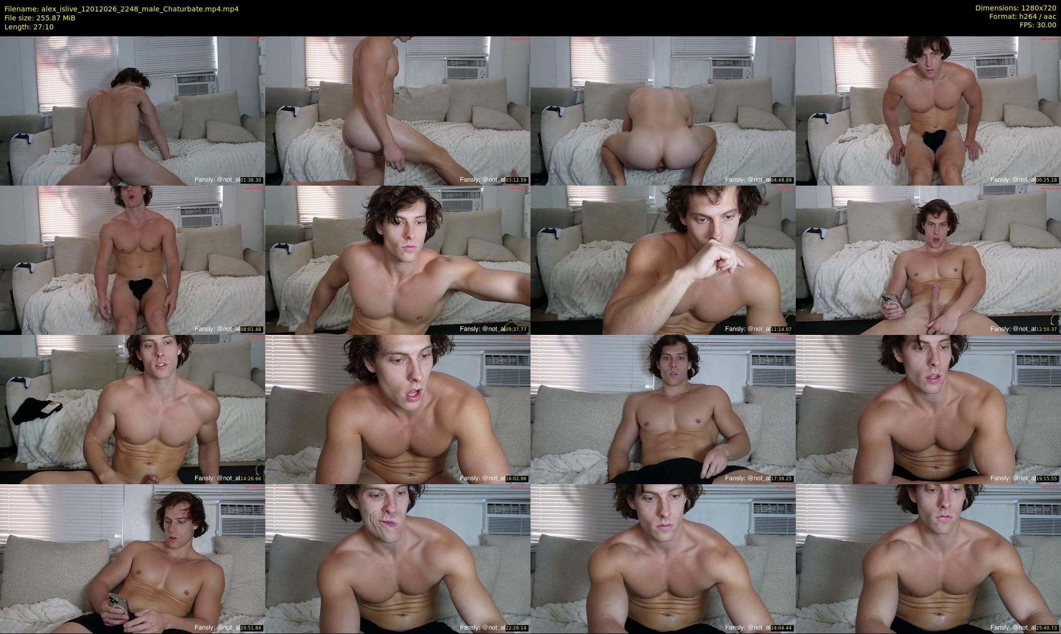 alex_islive — 28 minute Chaturbate male cam show recording, 720p, Jan 12, 2026