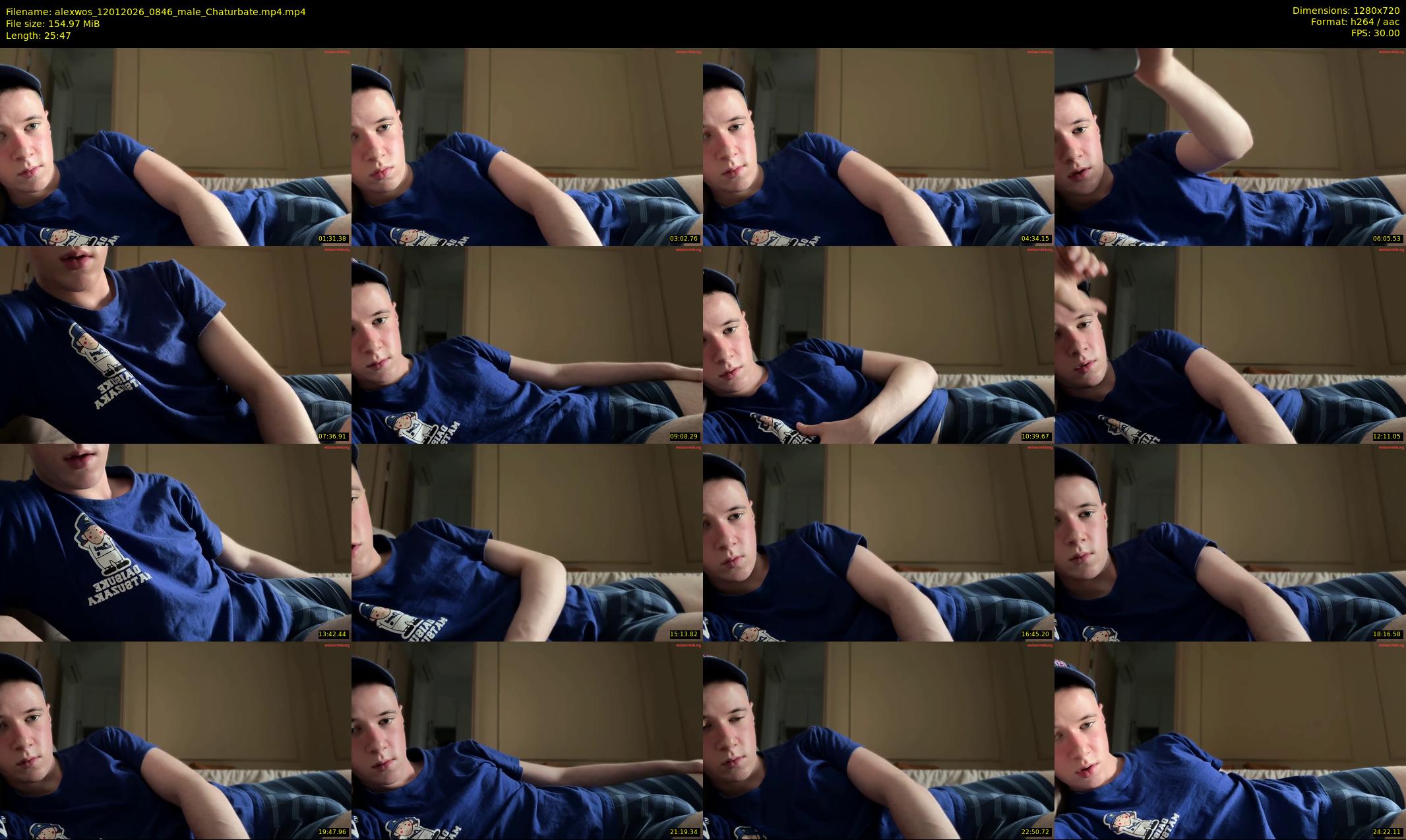 alexwos — 26 minute Chaturbate male cam show recording, 720p, Jan 12, 2026