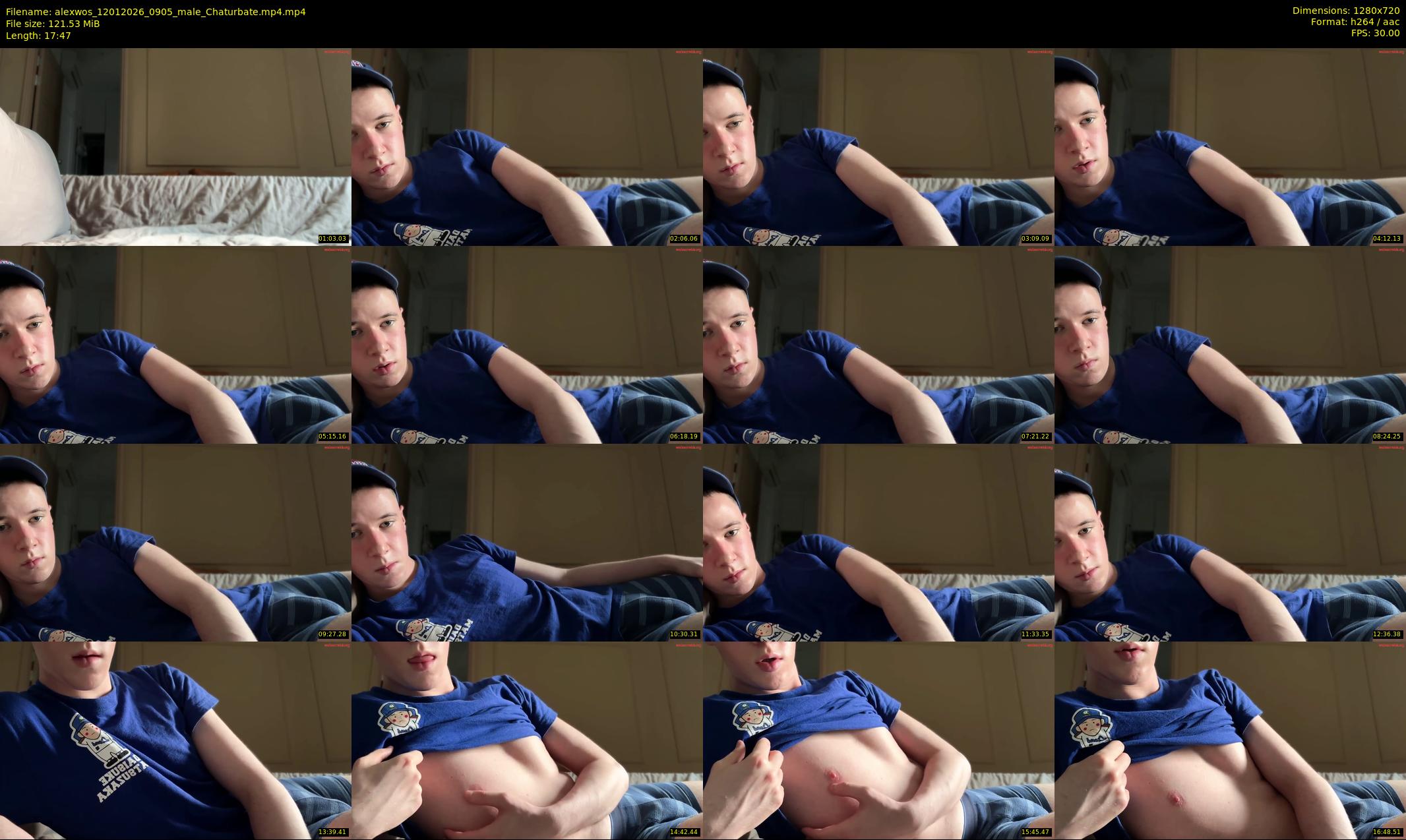 alexwos — 18 minute Chaturbate male cam show recording, 720p, Jan 12, 2026