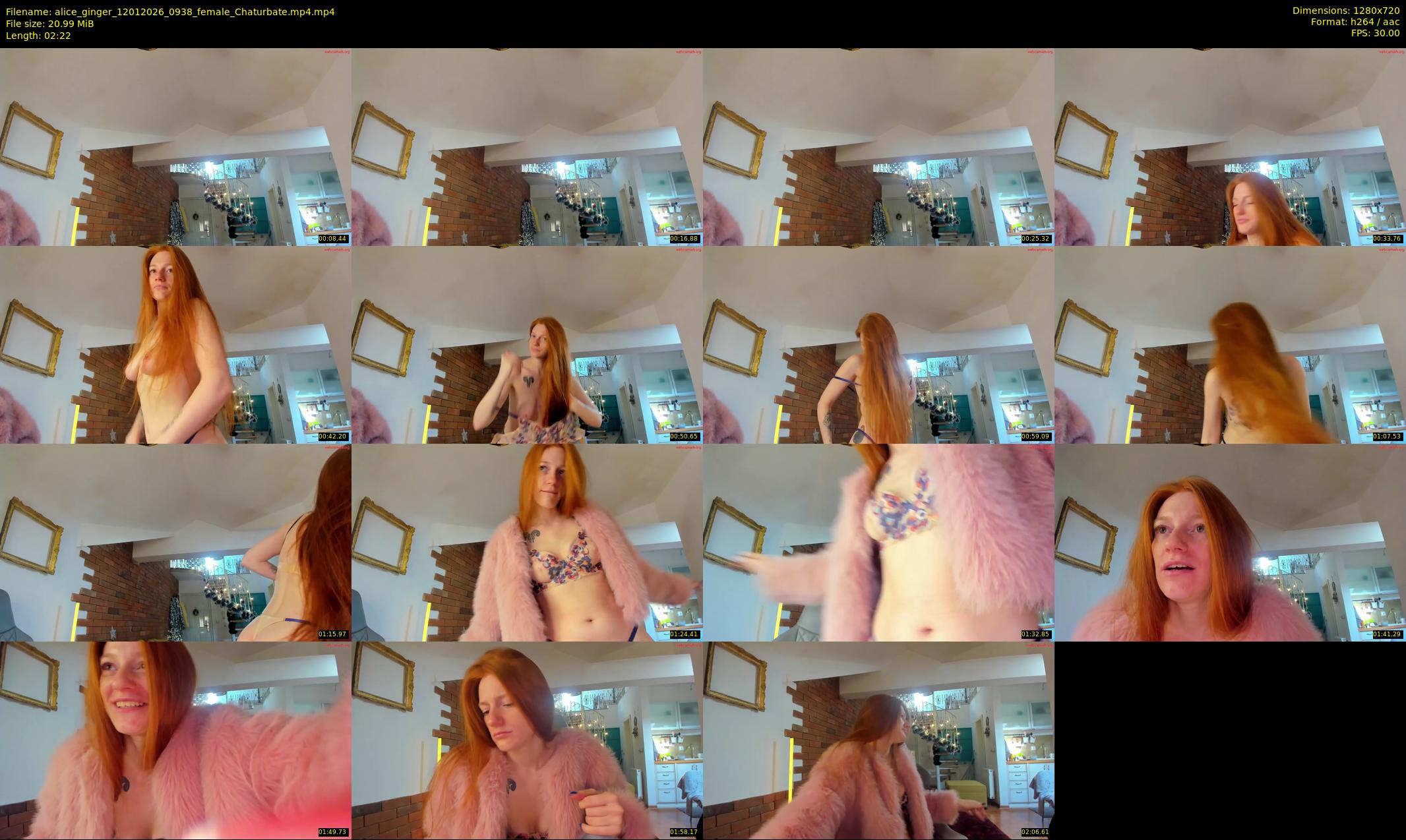 alice_ginger — 3 minute Chaturbate female cam show recording, 720p, Jan 12, 2026