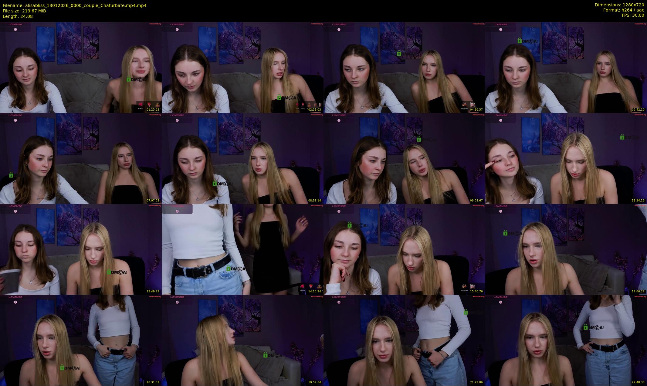 alisabliss — 25 minute Chaturbate female cam show recording, 720p, Jan 13, 2026