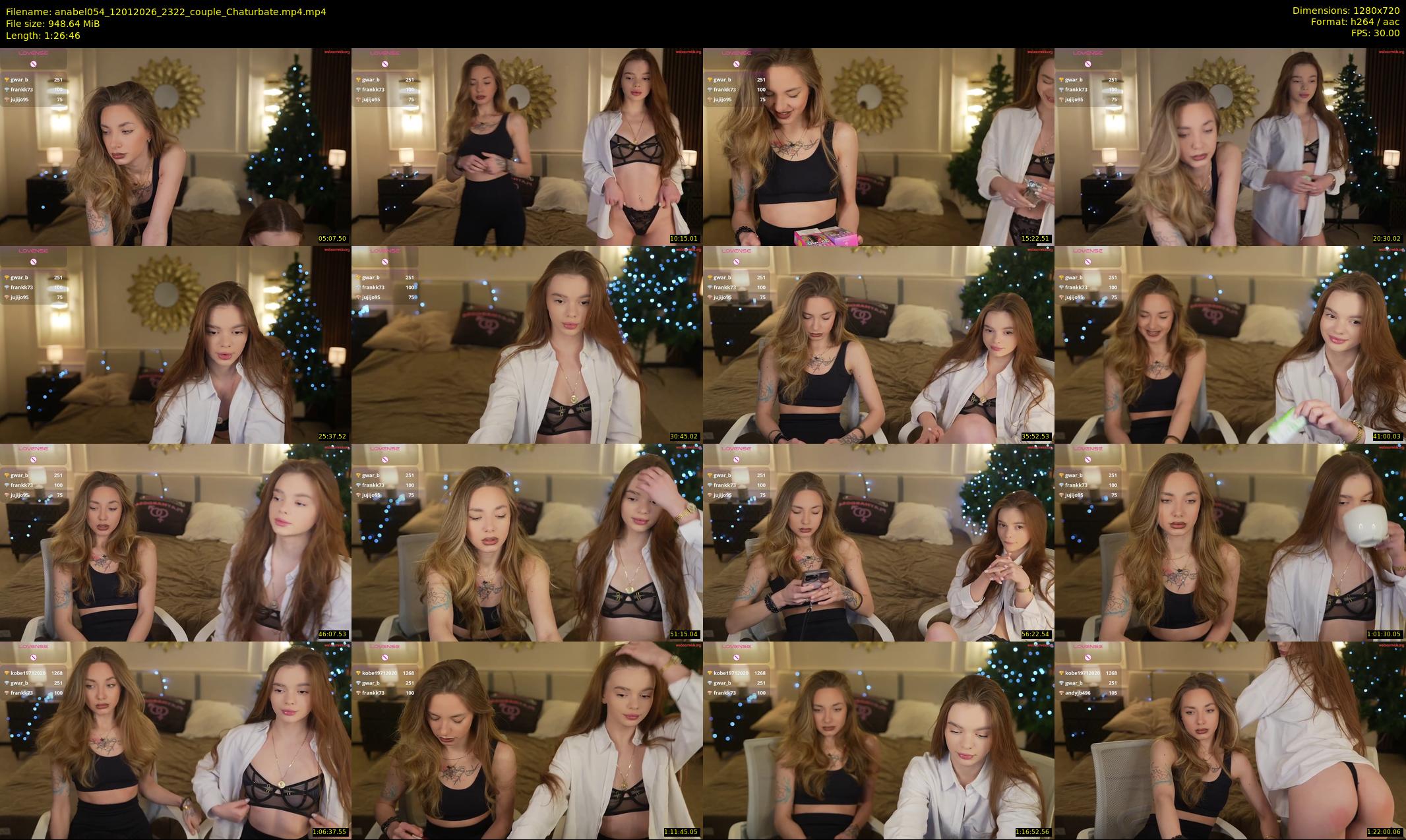 anabel054 — 87 minute Chaturbate female cam show recording, 720p, Jan 12, 2026