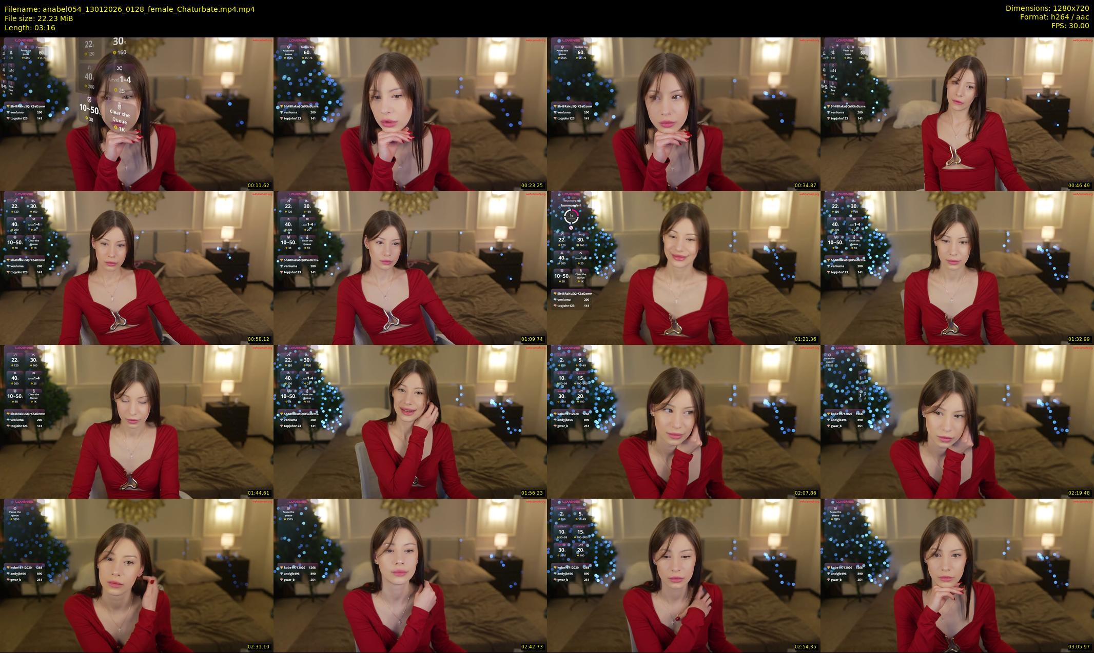 anabel054 — 4 minute Chaturbate female cam show recording, 720p, Jan 13, 2026