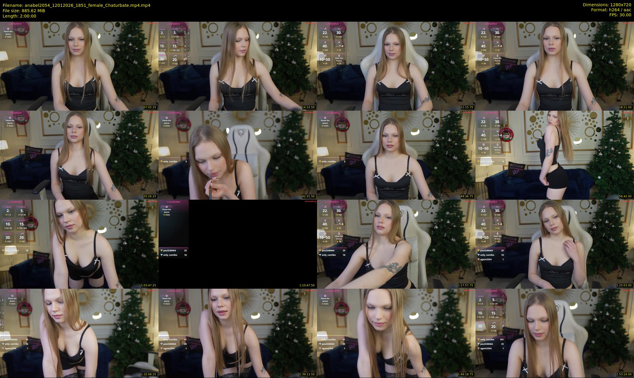 anabel2054 — 120 minute Chaturbate female cam show recording, 720p, Jan 12, 2026