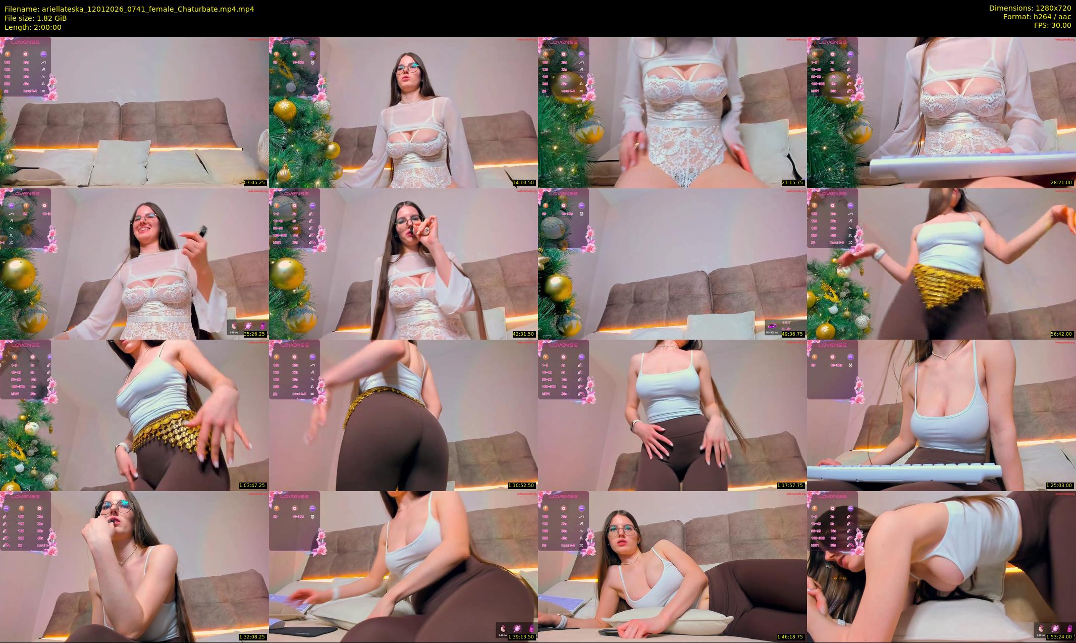 ariellateska — 120 minute Chaturbate female cam show recording, 720p, Jan 12, 2026
